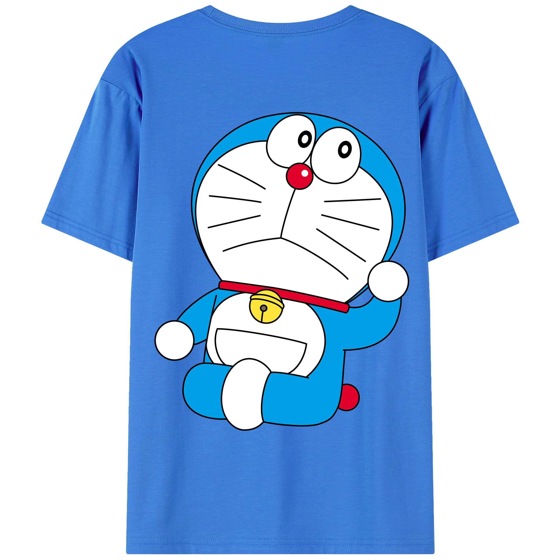 （画像用） ドラえもん Doraemon 綿100％ メンズ半袖Tシャツ（バックプリント） 通気性