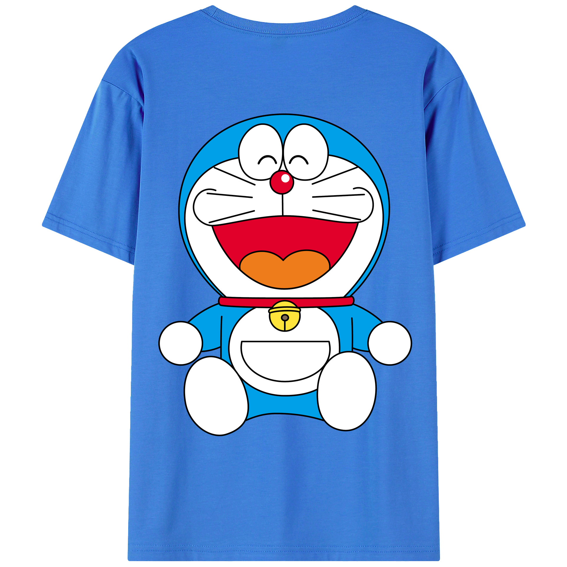 （画像用） ドラえもん Doraemon 綿100％ メンズ半袖Tシャツ（バックプリント） 通気性