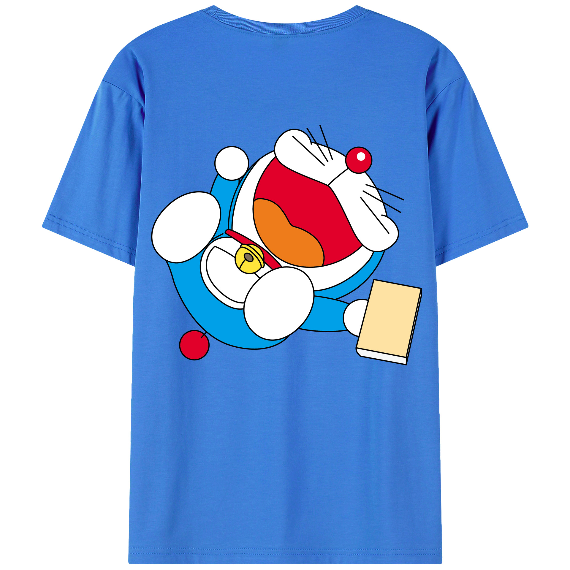 （画像用） ドラえもん Doraemon 綿100％ メンズ半袖Tシャツ（バックプリント） 通気性