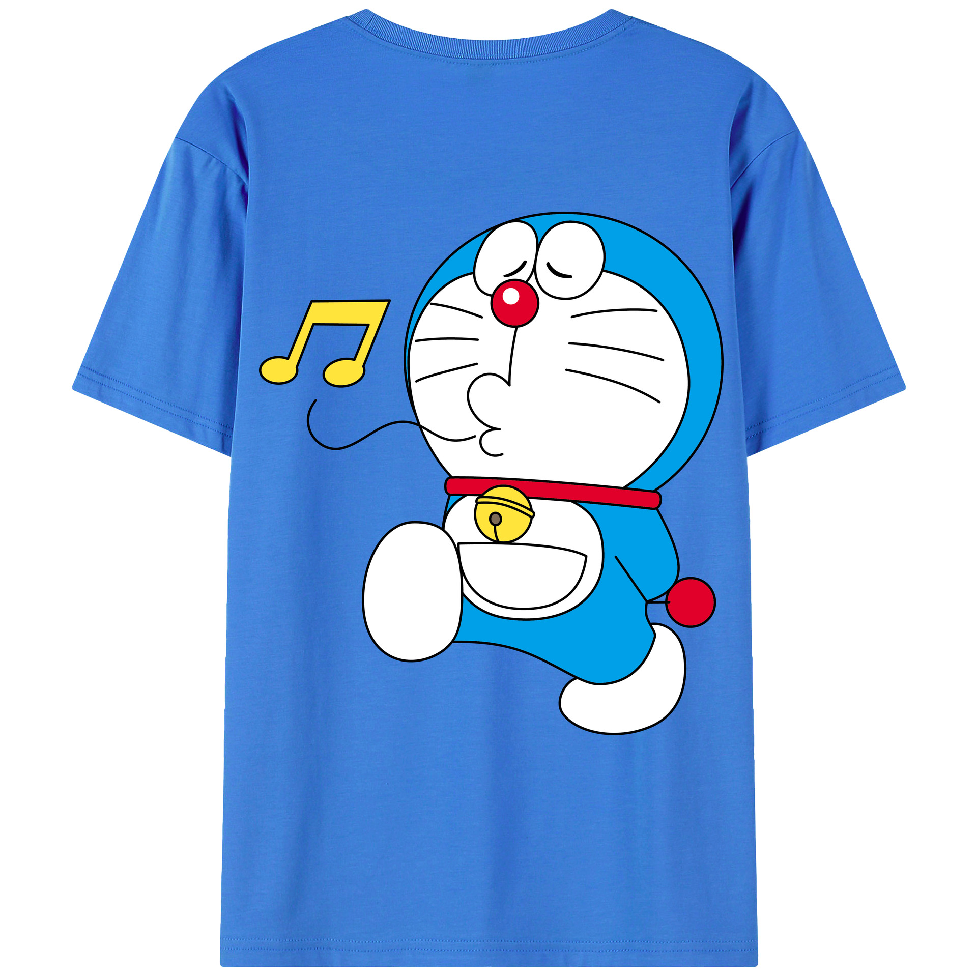 （画像用） ドラえもん Doraemon 綿100％ メンズ半袖Tシャツ（バックプリント） 通気性