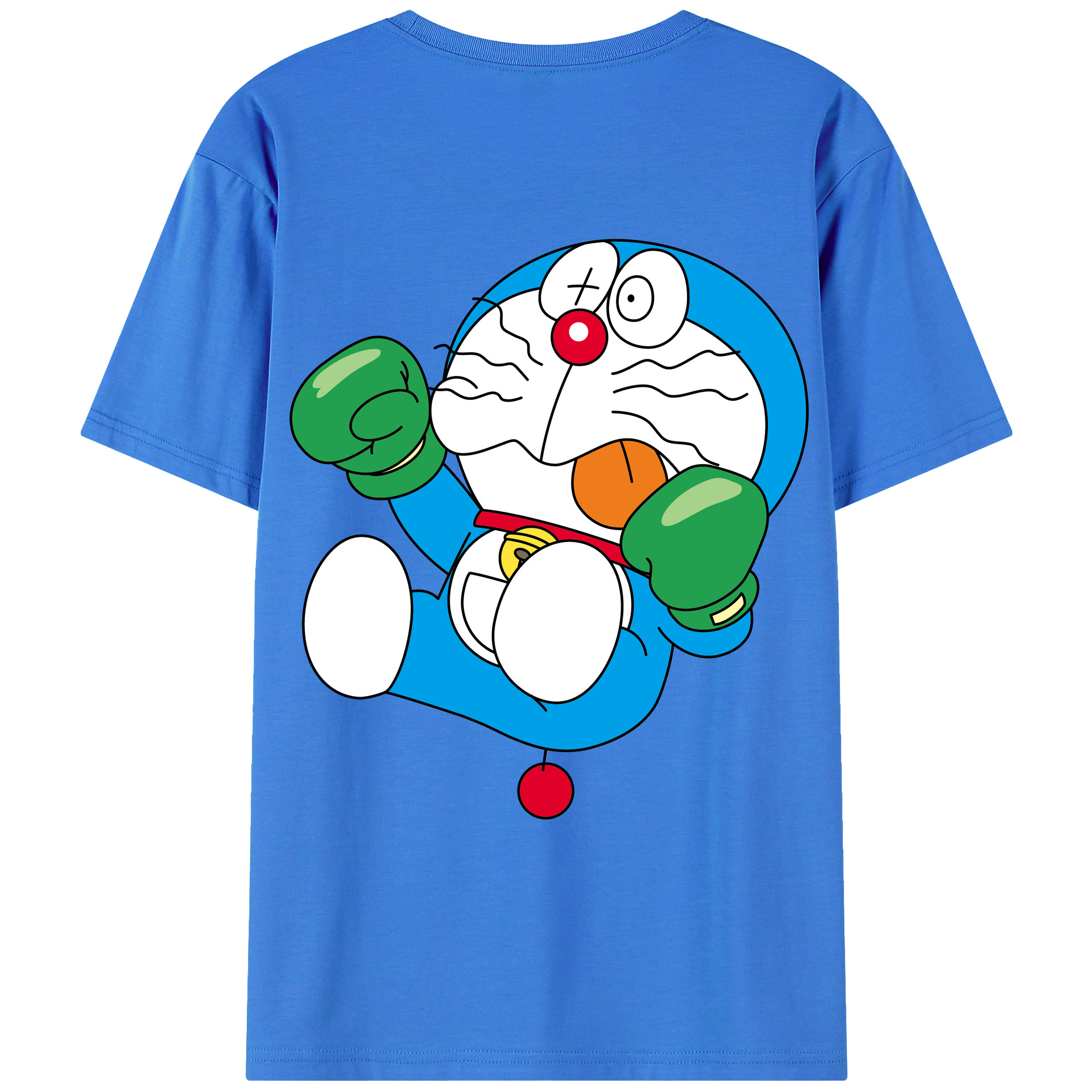 （画像用） ドラえもん Doraemon 綿100％ メンズ半袖Tシャツ（バックプリント） 通気性