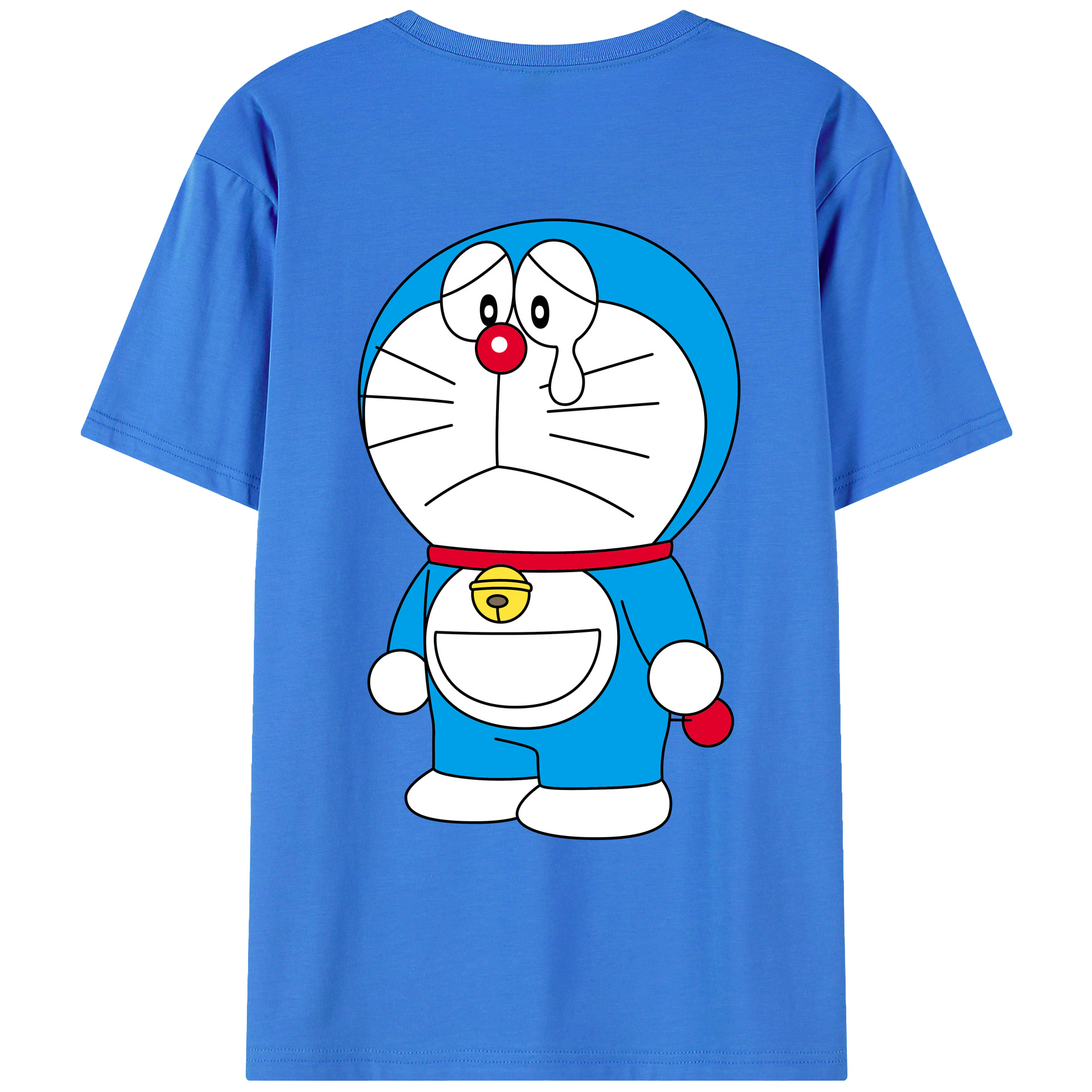 （画像用） ドラえもん Doraemon 綿100％ メンズ半袖Tシャツ（バックプリント） 通気性