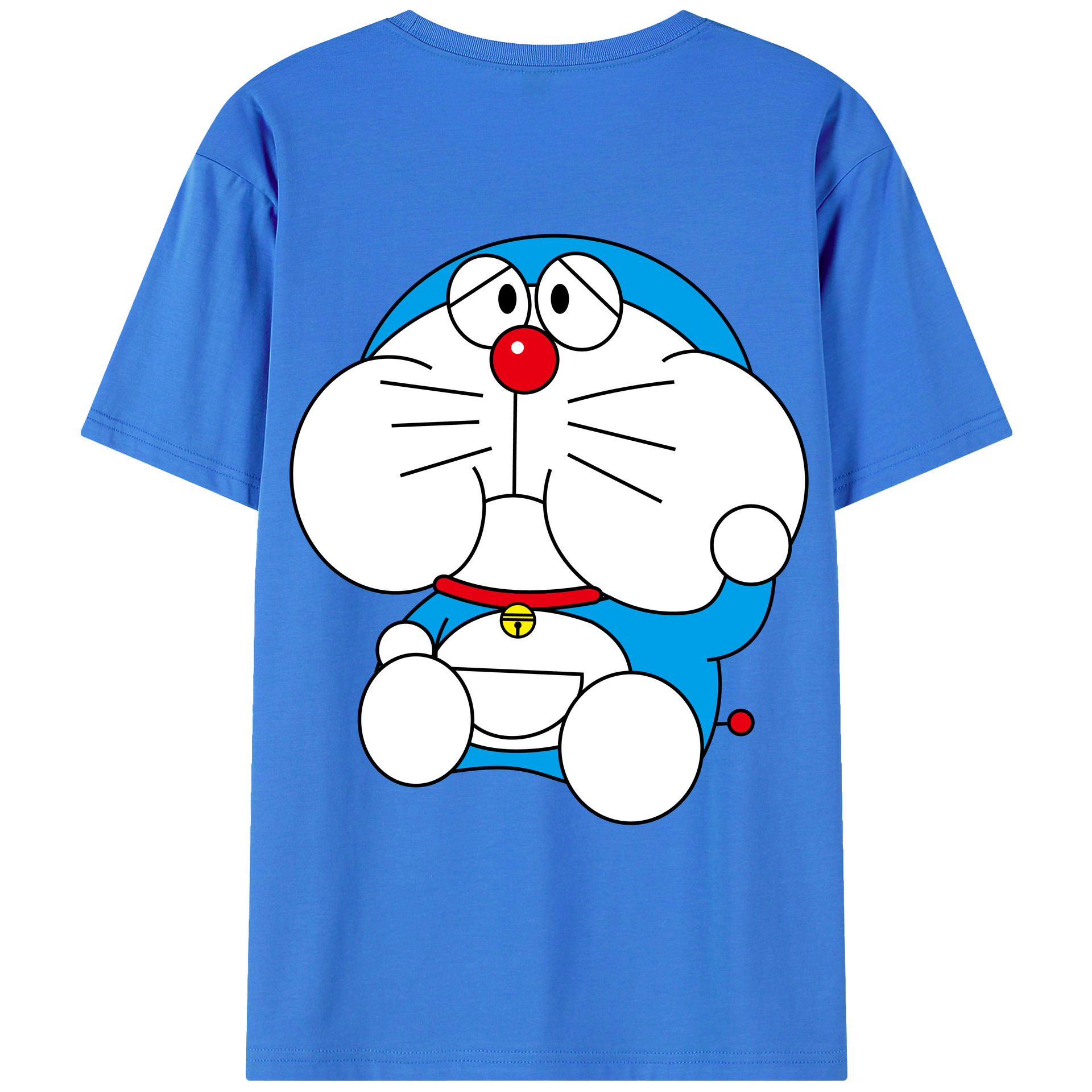 （画像用） ドラえもん Doraemon 綿100％ メンズ半袖Tシャツ（バックプリント） 通気性