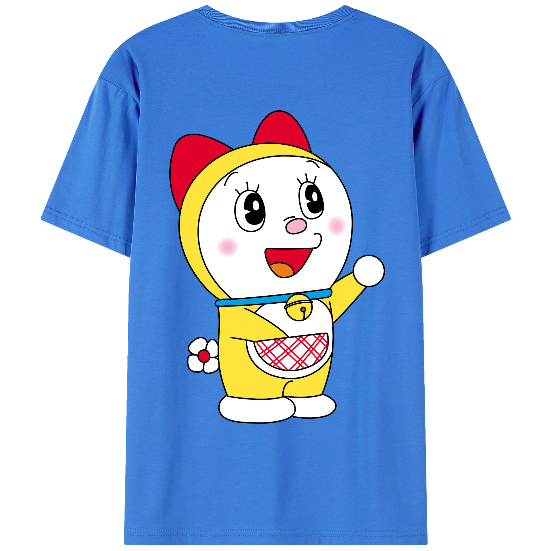 （画像用） ドラえもん ドラミ Doraemon Dorami 綿100％ メンズ半袖Tシャツ（バックプリント） 通気性