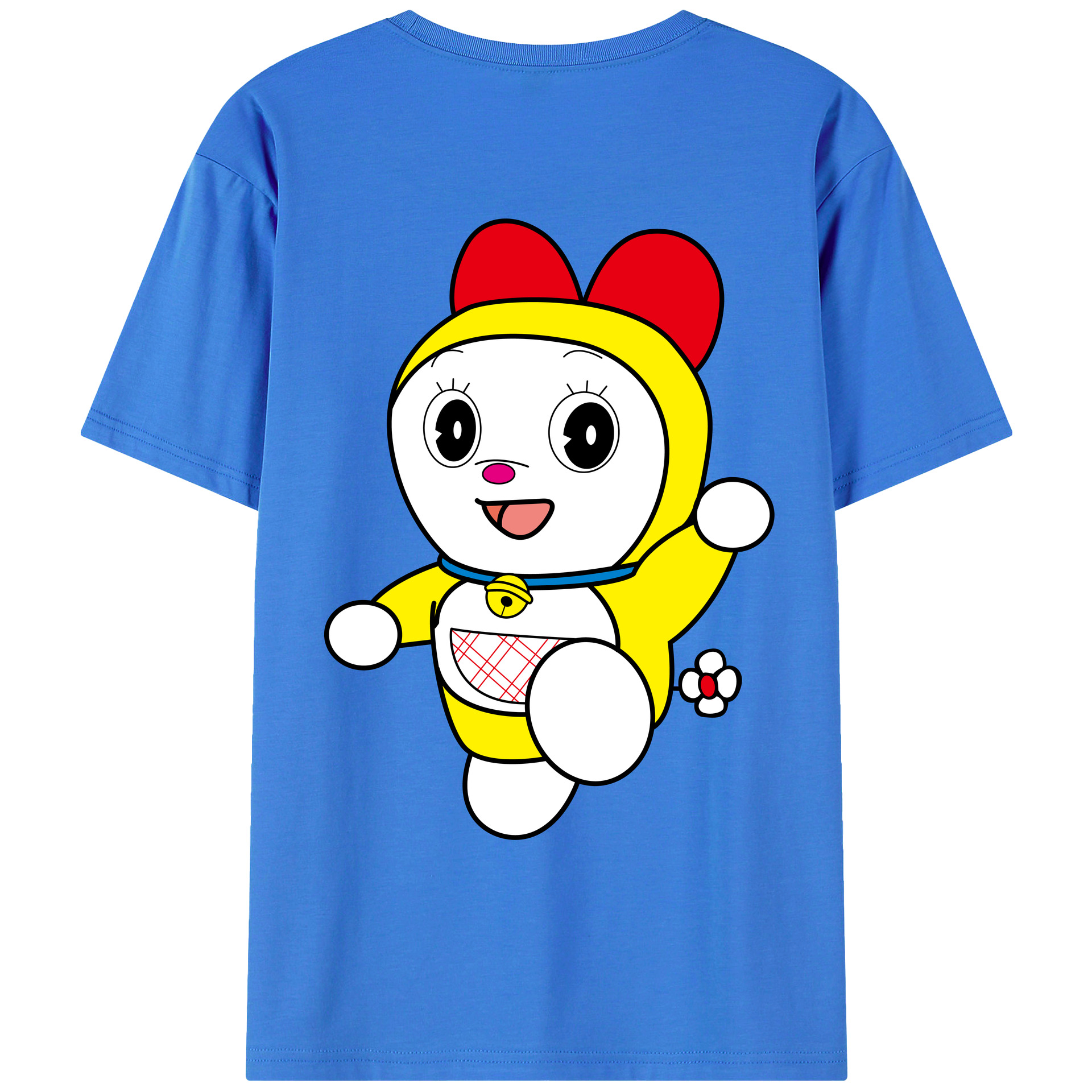（画像用） ドラえもん ドラミ Doraemon Dorami 綿100％ メンズ半袖Tシャツ（バックプリント） 通気性