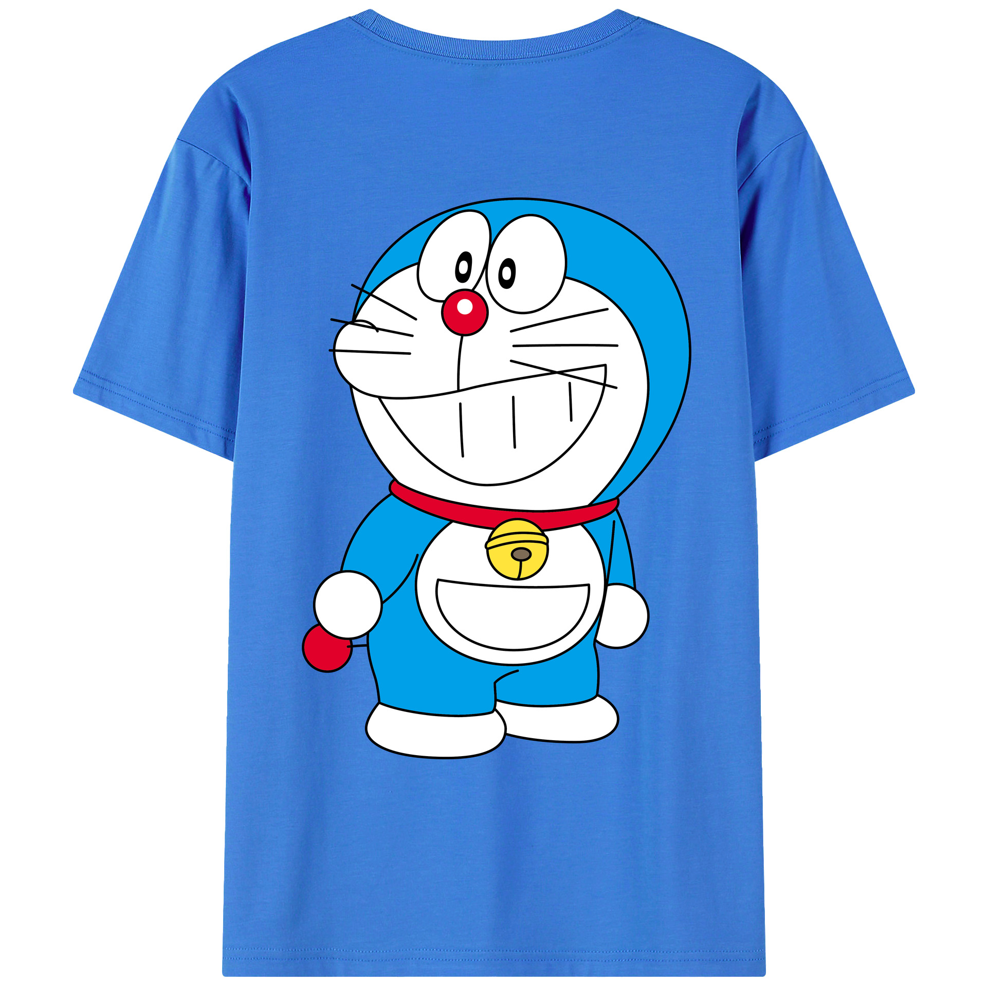 （画像用） ドラえもん Doraemon 綿100％ メンズ半袖Tシャツ（バックプリント） 通気性