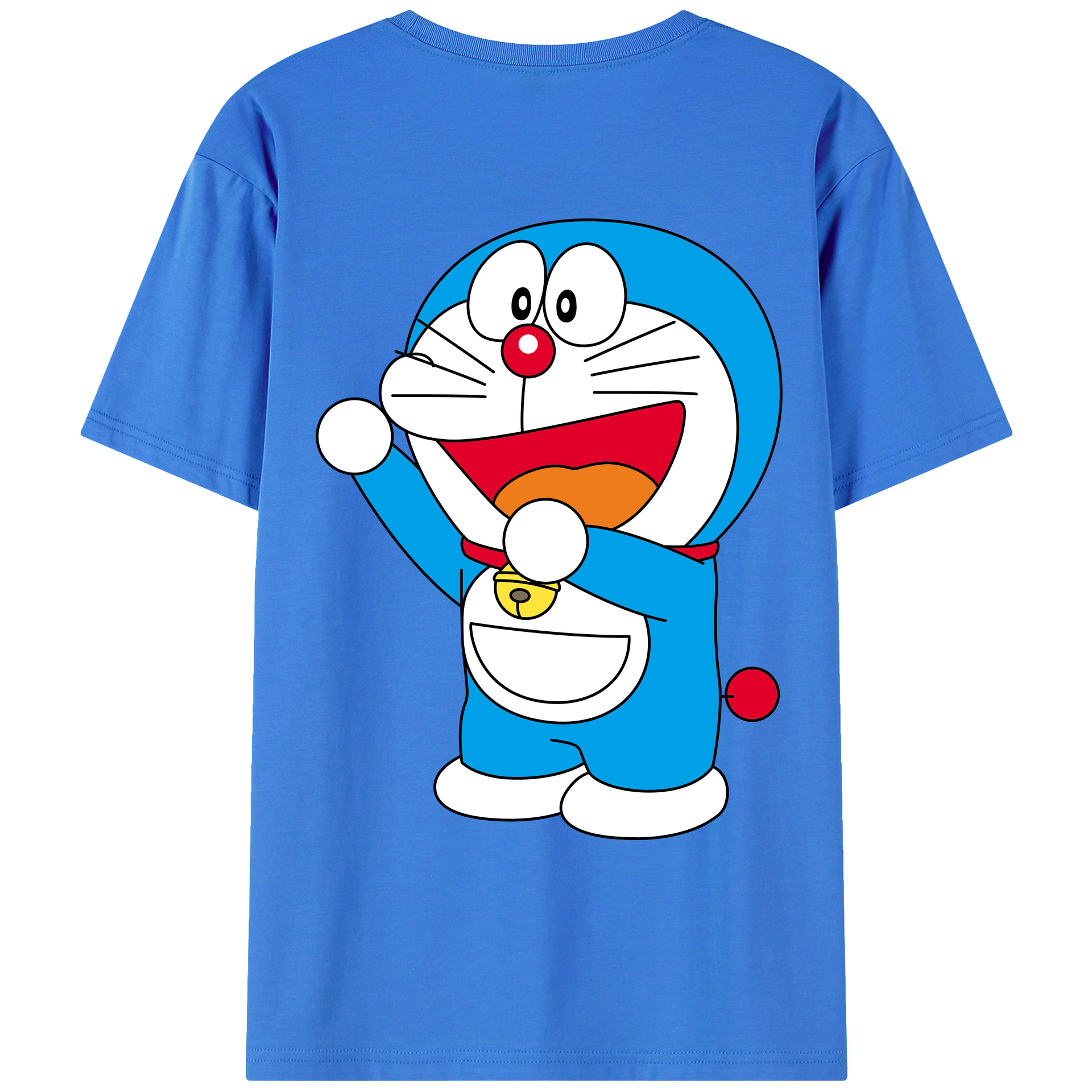 （画像用） ドラえもん Doraemon 綿100％ メンズ半袖Tシャツ（バックプリント） 通気性