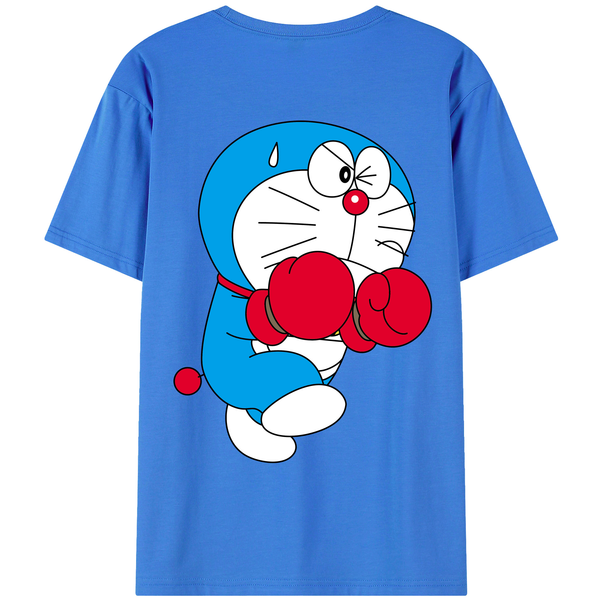 （画像用） ドラえもん Doraemon 綿100％ メンズ半袖Tシャツ（バックプリント） 通気性