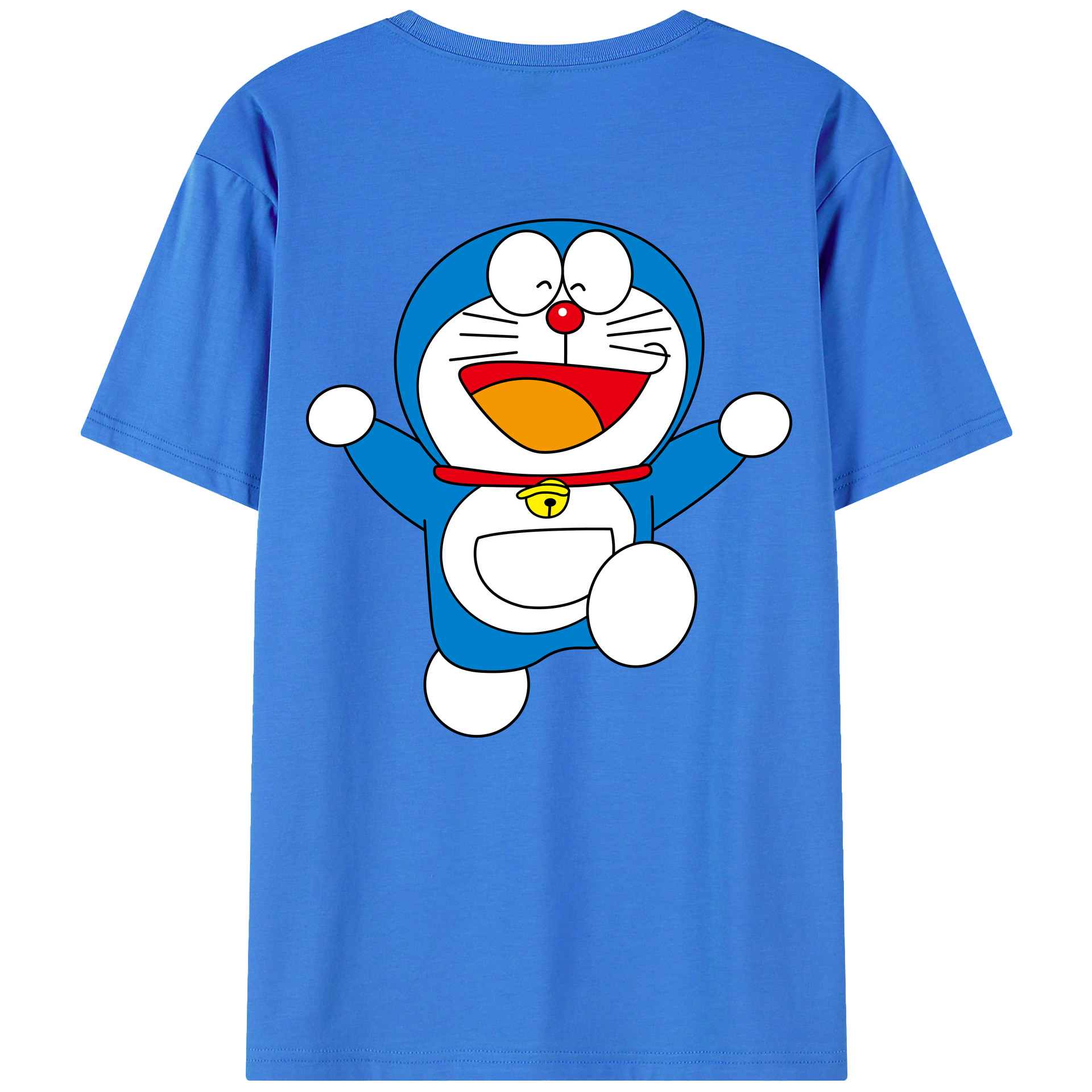 （画像用） ドラえもん Doraemon 綿100％ メンズ半袖Tシャツ（バックプリント） 通気性