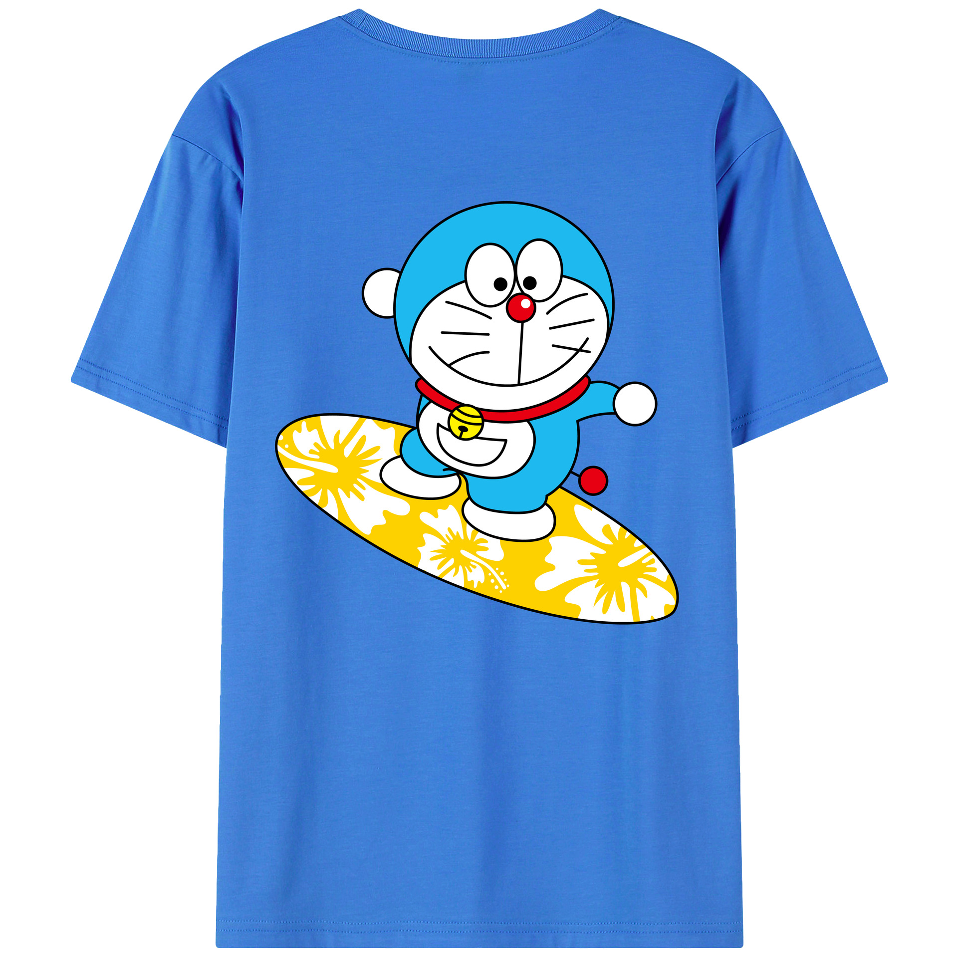 （画像用） ドラえもん Doraemon 綿100％ メンズ半袖Tシャツ（バックプリント） 通気性