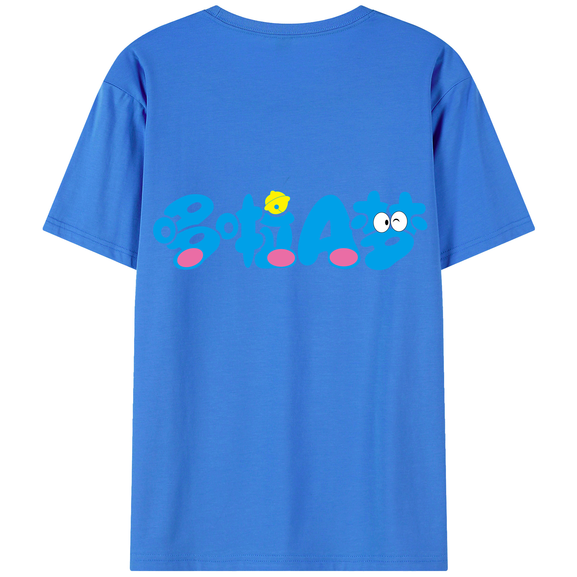 （画像用） ドラえもん Doraemon 綿100％ メンズ半袖Tシャツ（バックプリント） 通気性