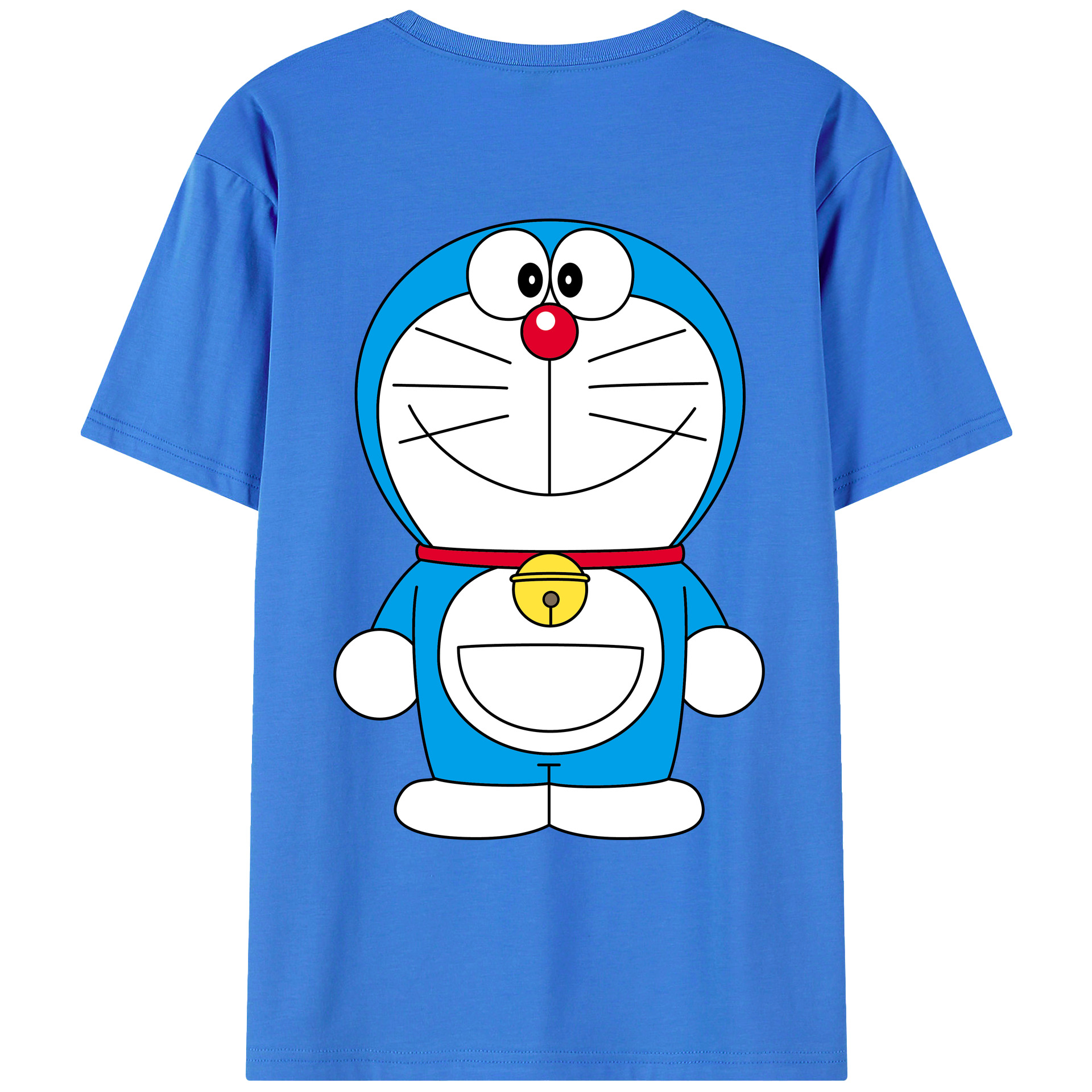 （画像用） ドラえもん Doraemon 綿100％ メンズ半袖Tシャツ（バックプリント） 通気性