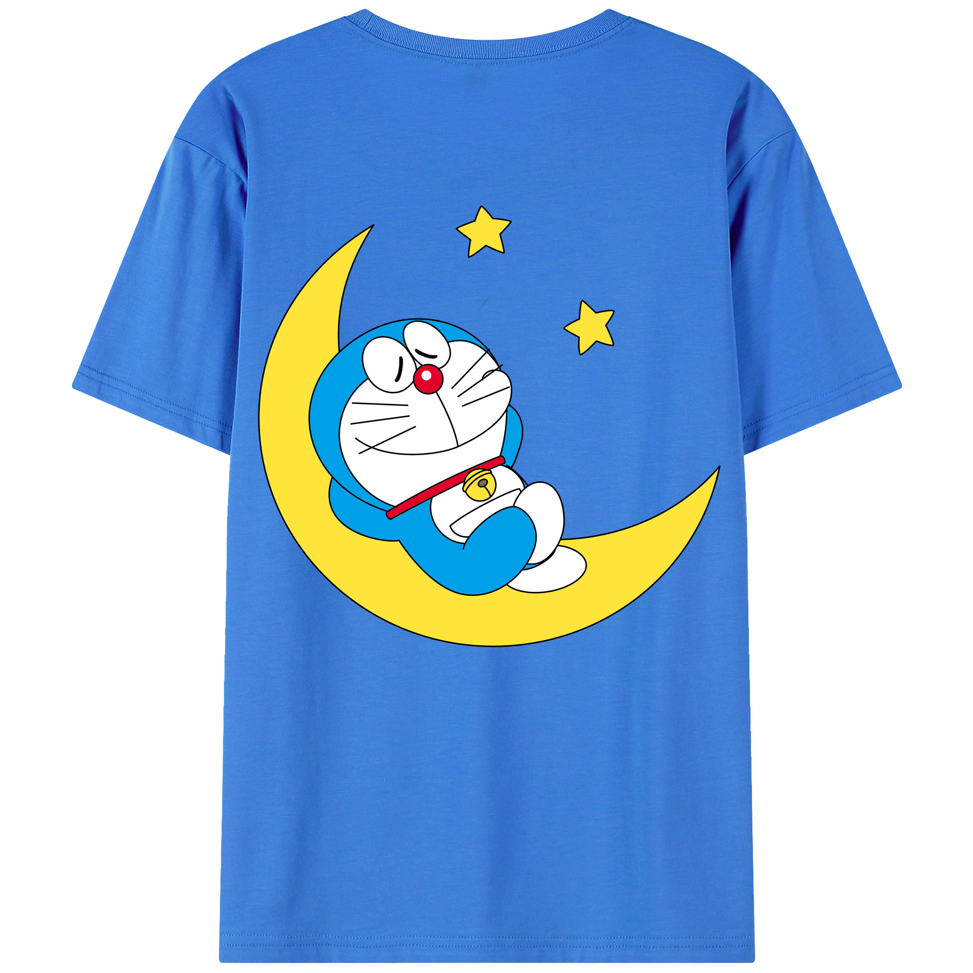 （画像用） ドラえもん Doraemon 綿100％ メンズ半袖Tシャツ（バックプリント） 通気性
