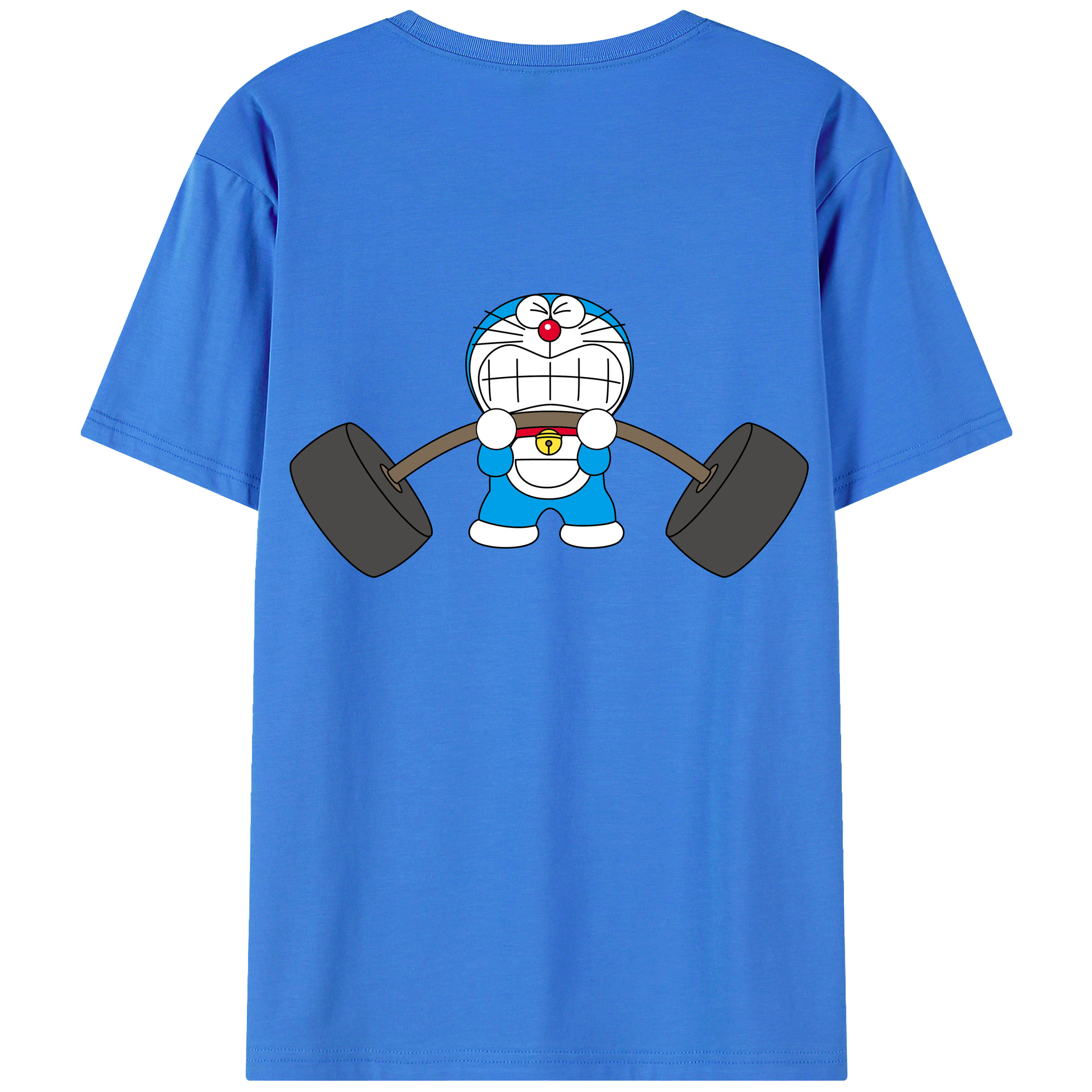 （画像用） ドラえもん Doraemon 綿100％ メンズ半袖Tシャツ（バックプリント） 通気性