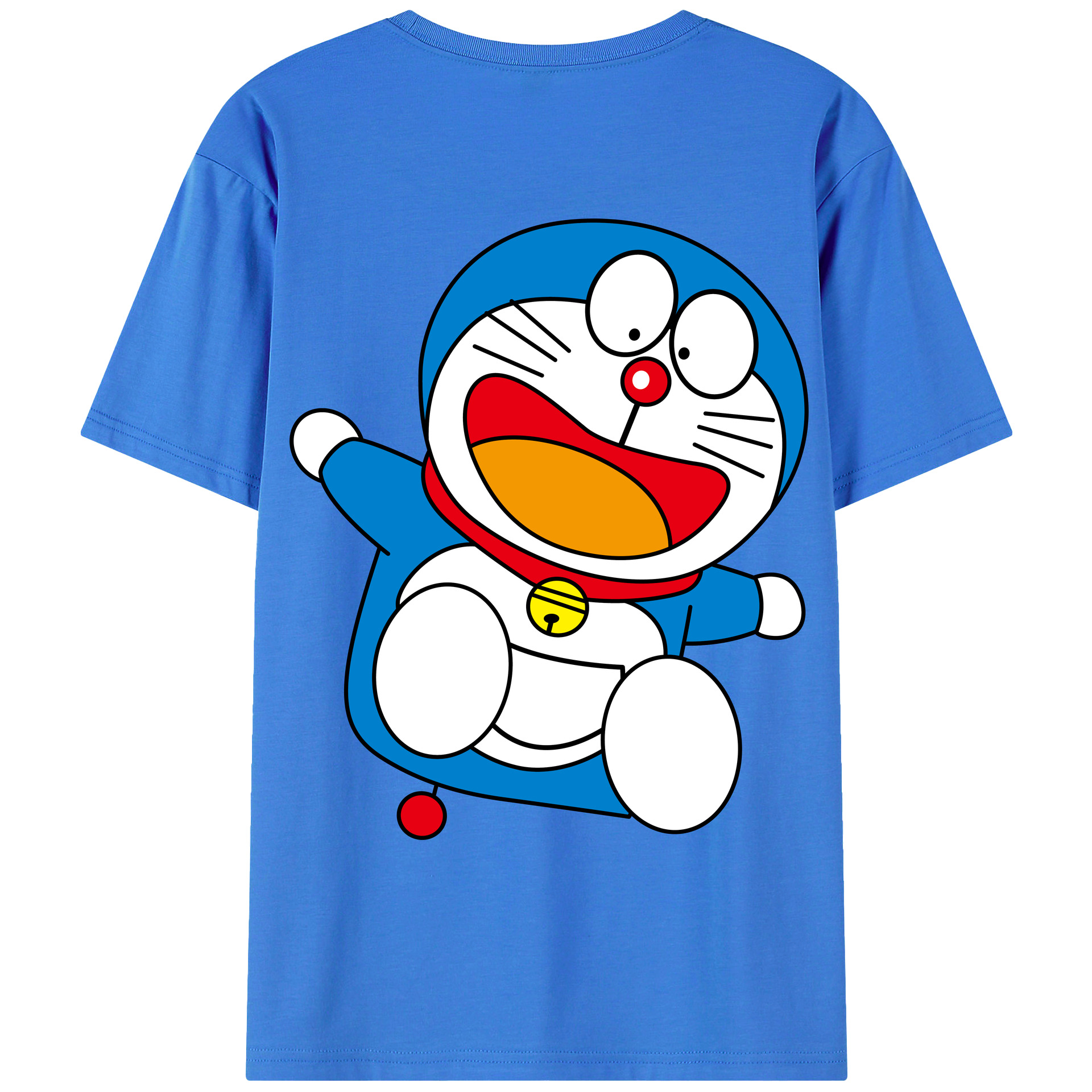 （画像用） ドラえもん Doraemon 綿100％ メンズ半袖Tシャツ（バックプリント） 通気性