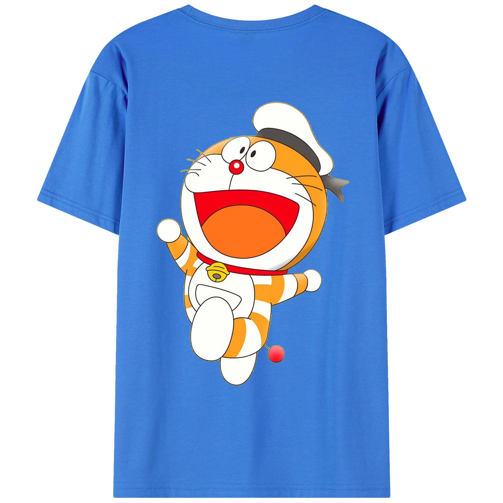（画像用） ドラえもん Doraemon 綿100％ メンズ半袖Tシャツ（バックプリント） 通気性