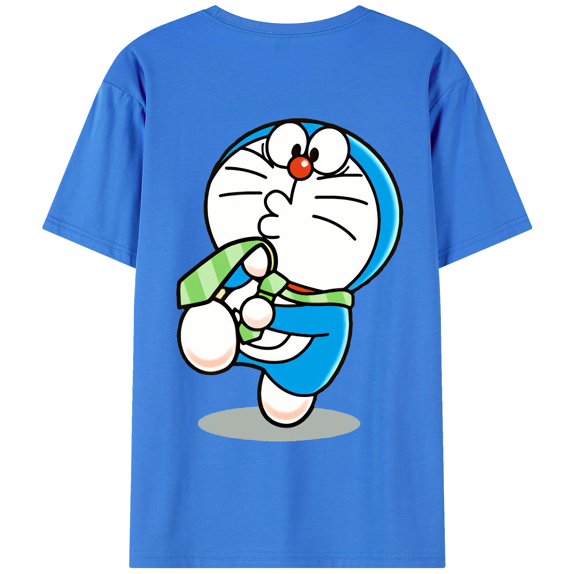 （画像用） ドラえもん Doraemon 綿100％ メンズ半袖Tシャツ（バックプリント） 通気性