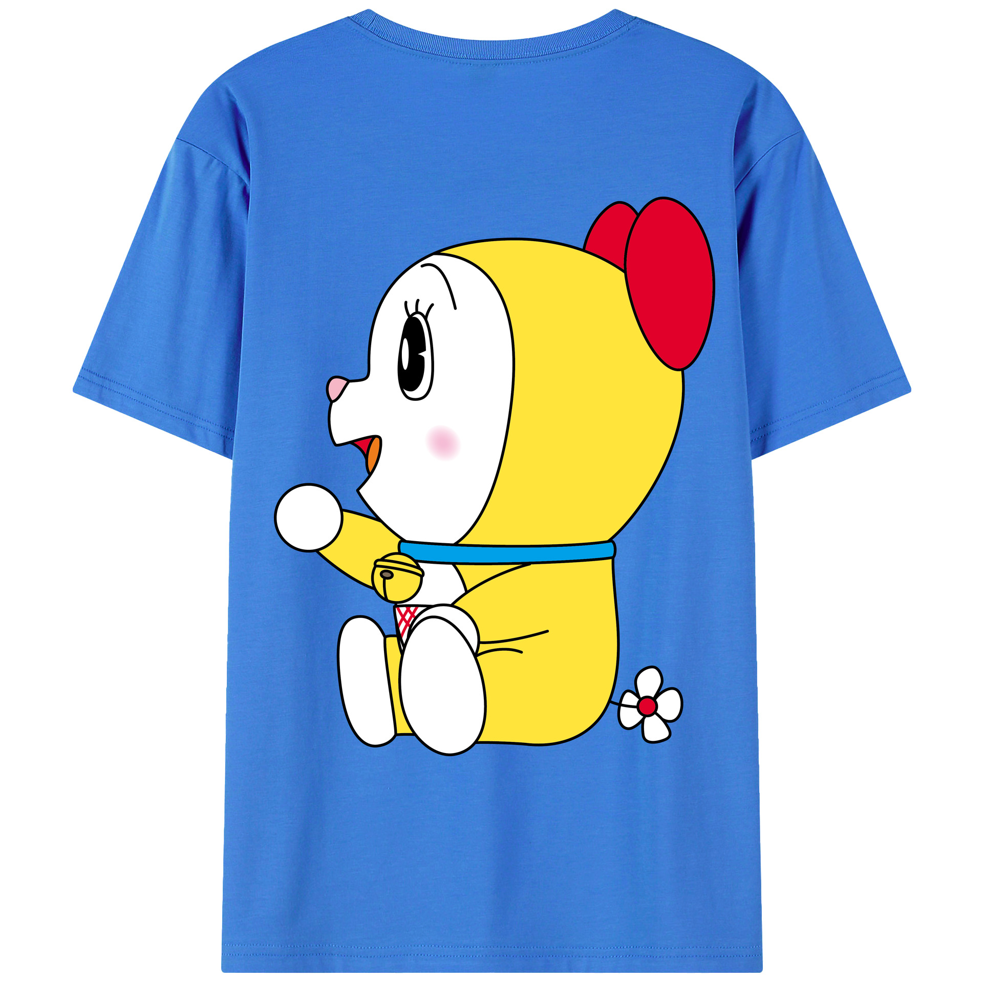 （画像用） ドラえもん ドラミ Doraemon Dorami 綿100％ メンズ半袖Tシャツ（バックプリント） 通気性