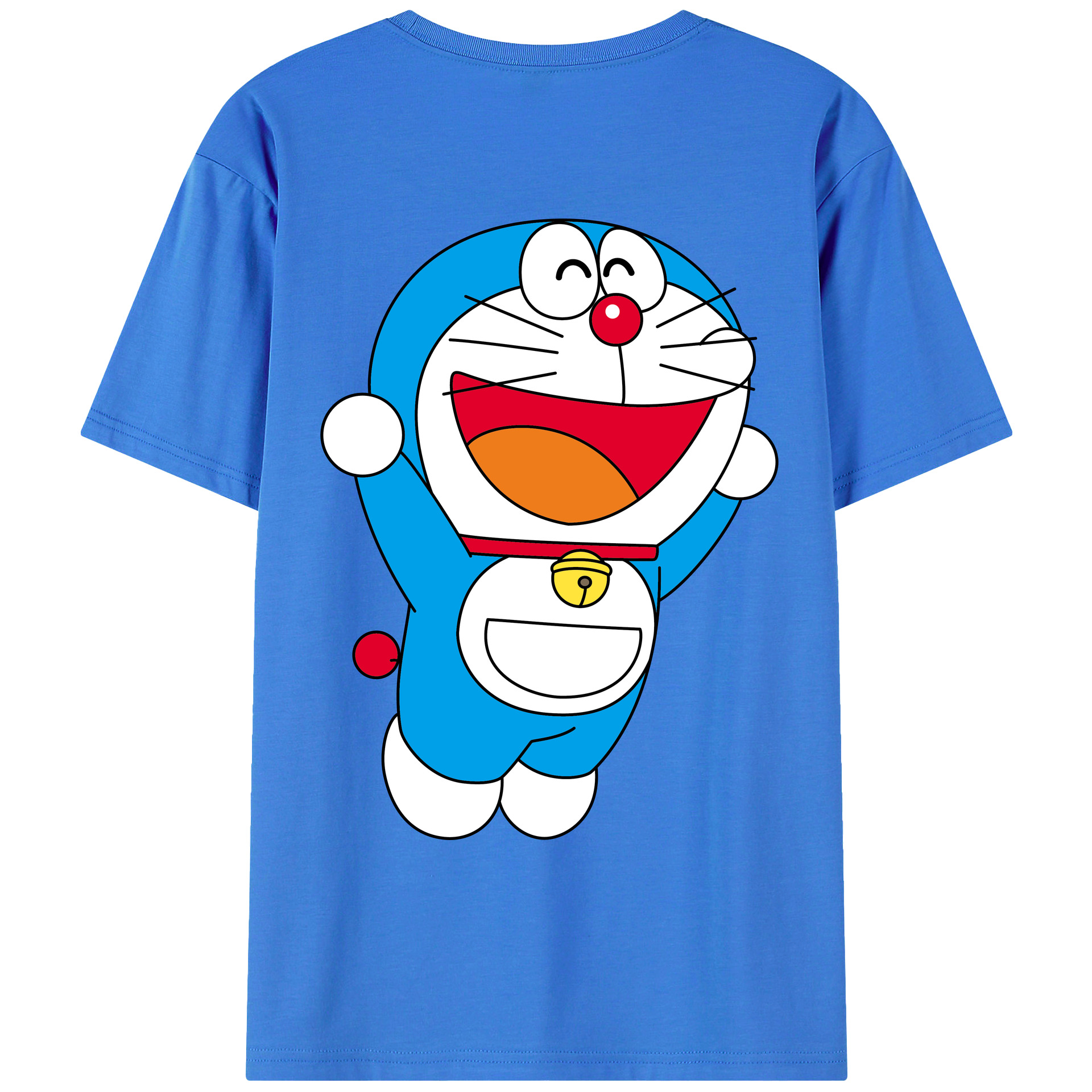 （画像用） ドラえもん Doraemon 綿100％ メンズ半袖Tシャツ（バックプリント） 通気性