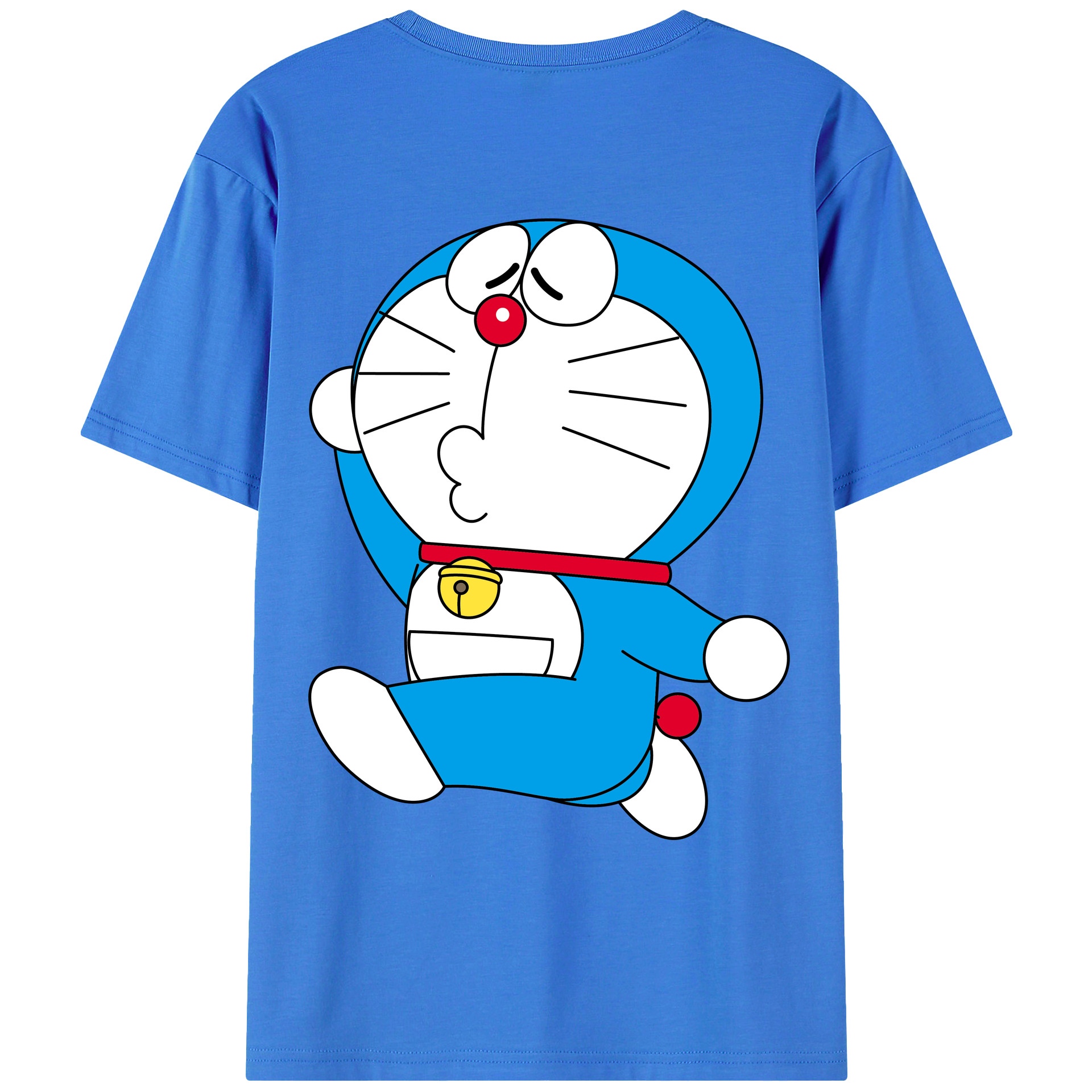 （画像用） ドラえもん Doraemon 綿100％ メンズ半袖Tシャツ（バックプリント） 通気性