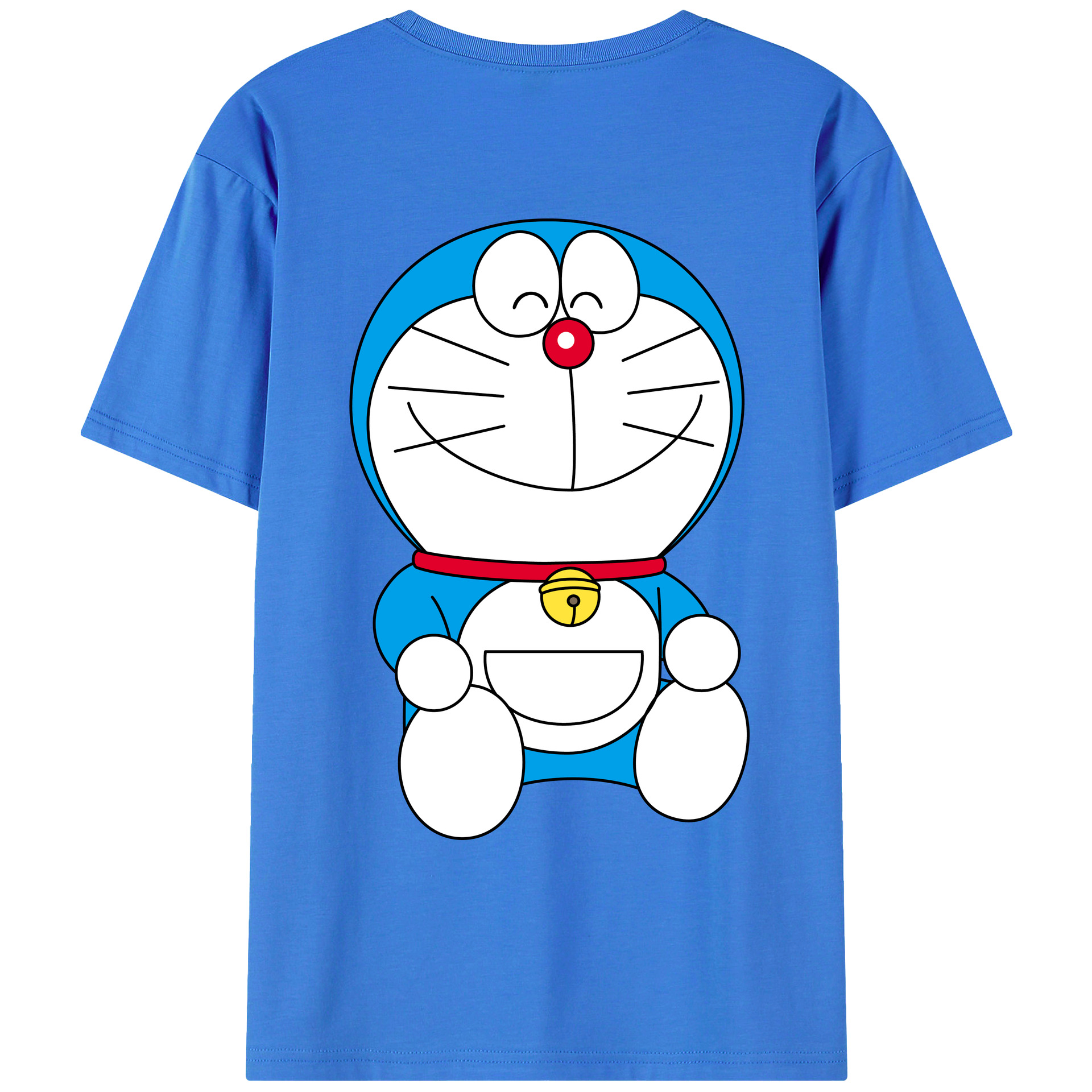 （画像用） ドラえもん Doraemon 綿100％ メンズ半袖Tシャツ（バックプリント） 通気性