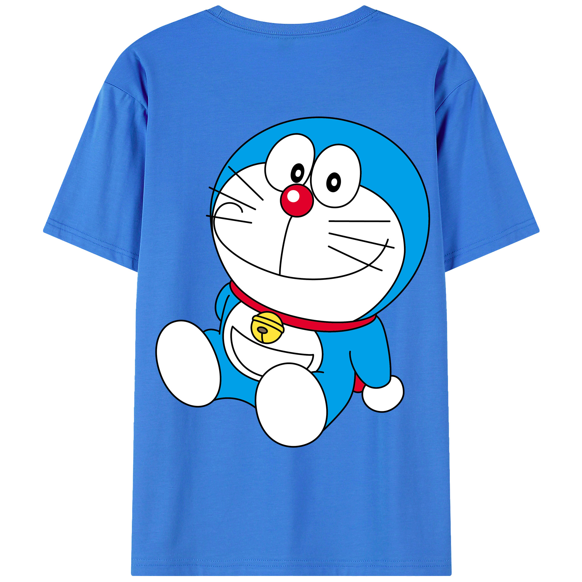（画像用） ドラえもん Doraemon 綿100％ メンズ半袖Tシャツ（バックプリント） 通気性