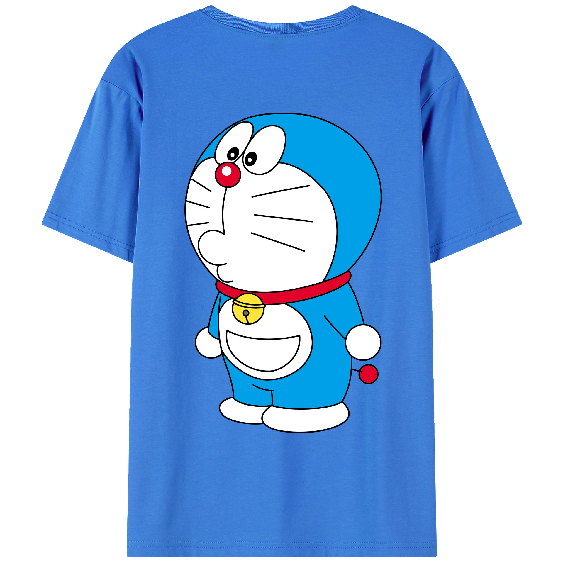 （画像用） ドラえもん Doraemon 綿100％ メンズ半袖Tシャツ（バックプリント） 通気性