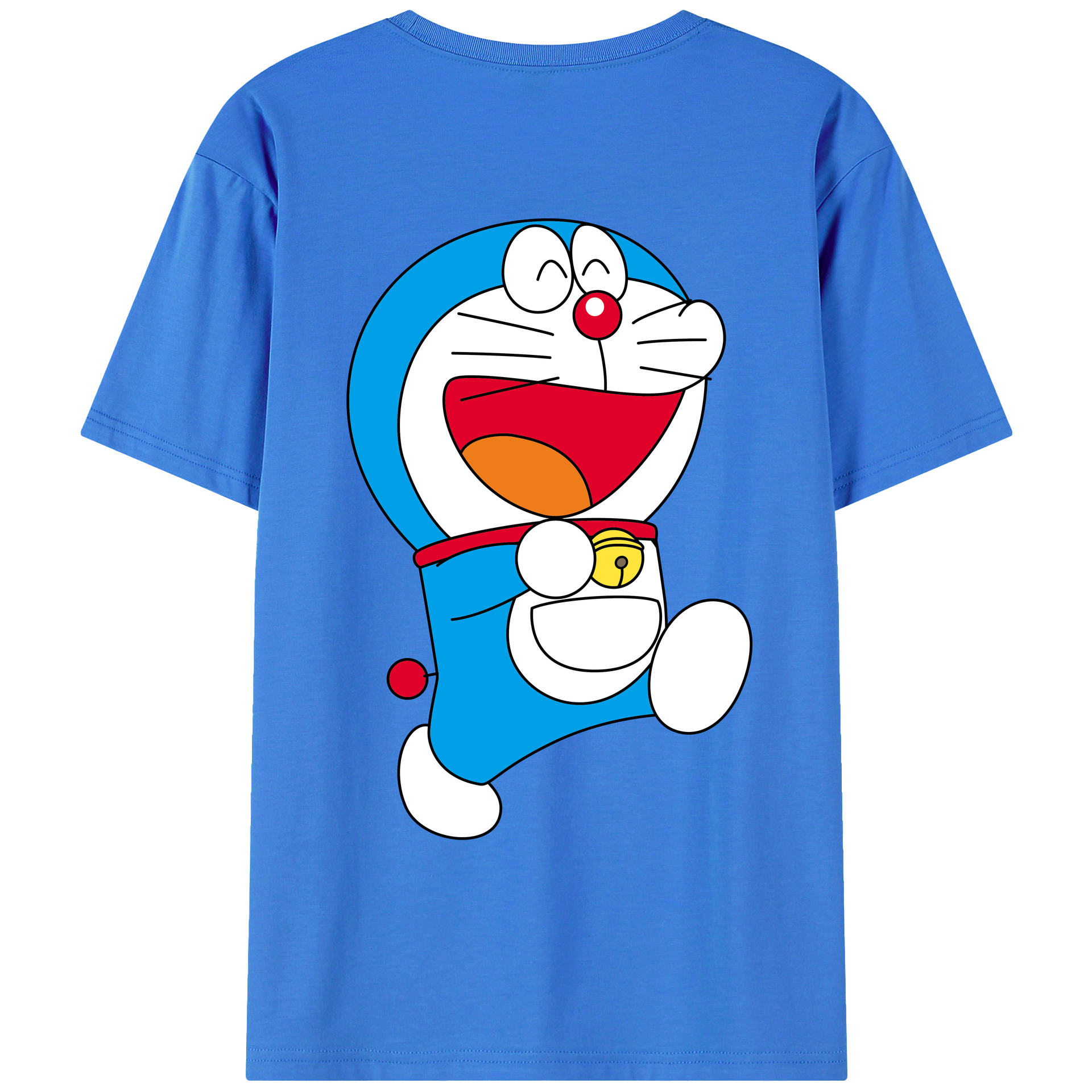 （画像用） ドラえもん Doraemon 綿100％ メンズ半袖Tシャツ（バックプリント） 通気性