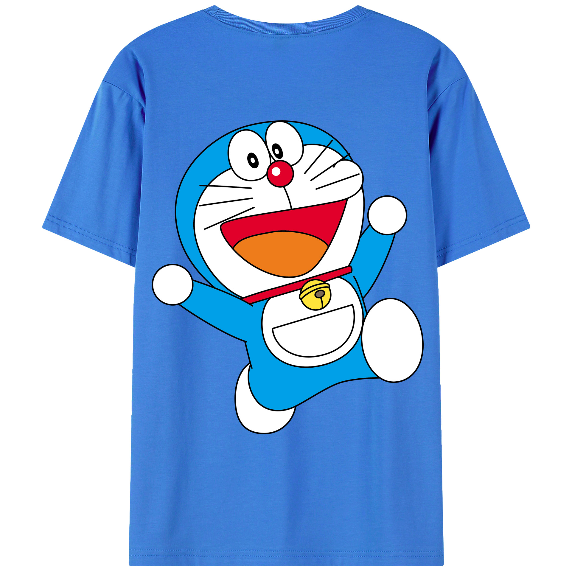 （画像用） ドラえもん Doraemon 綿100％ メンズ半袖Tシャツ（バックプリント） 通気性