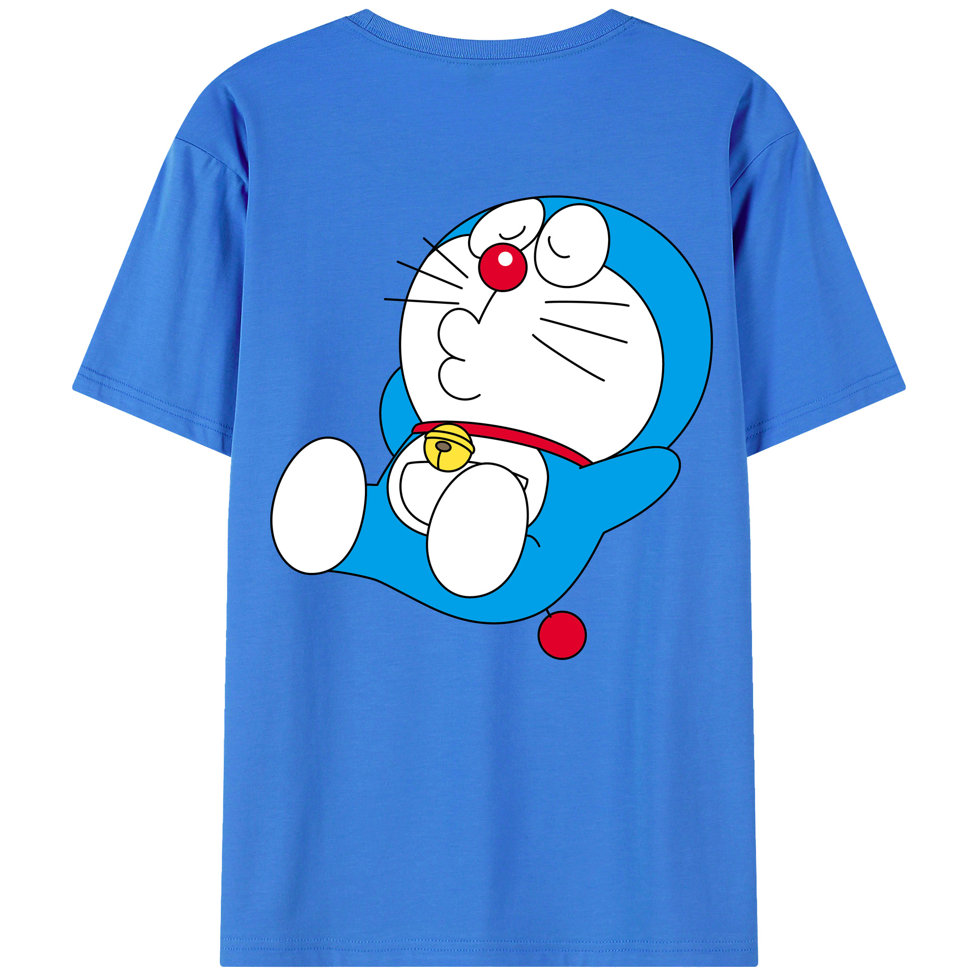（画像用） ドラえもん Doraemon 綿100％ メンズ半袖Tシャツ（バックプリント） 通気性