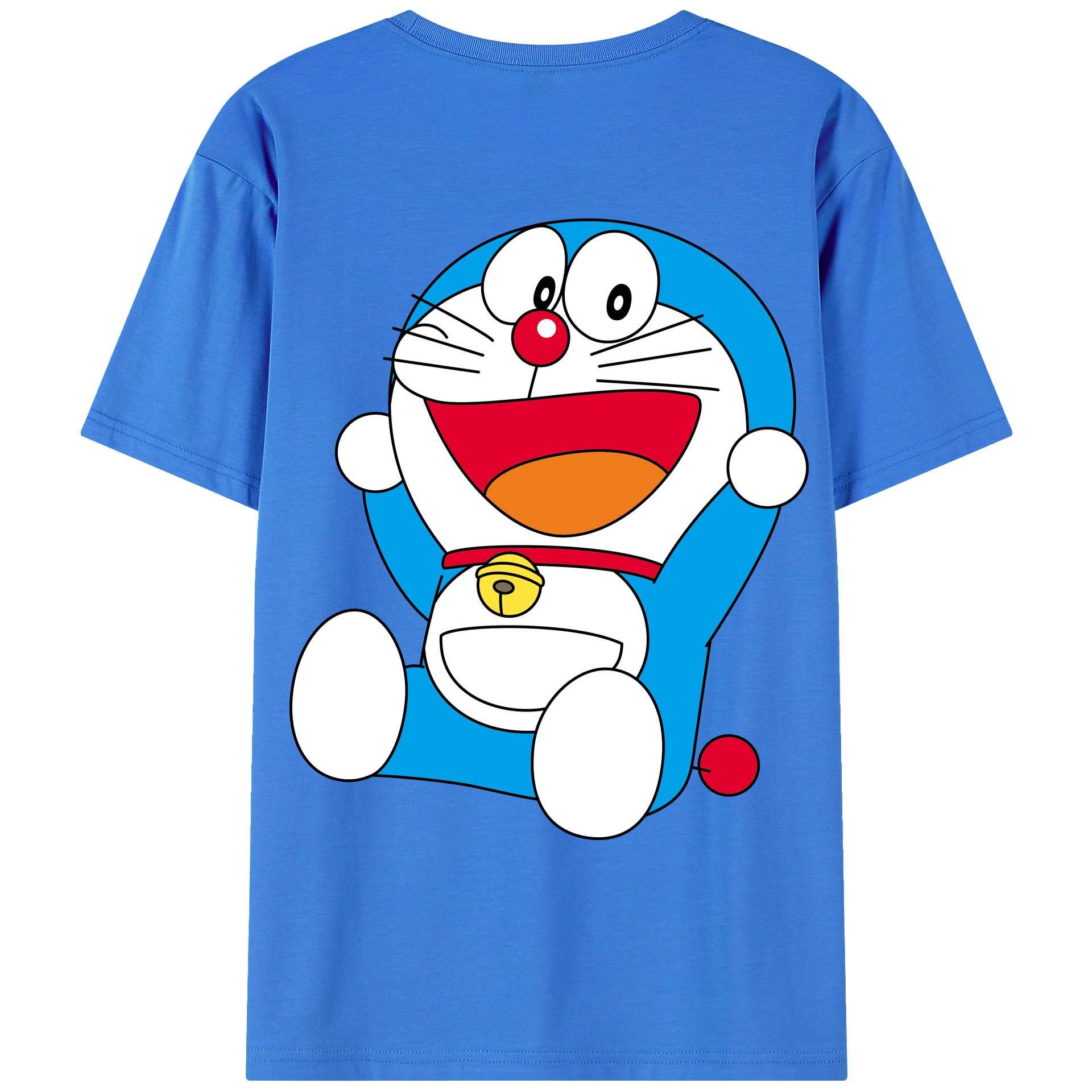 （画像用） ドラえもん Doraemon 綿100％ メンズ半袖Tシャツ（バックプリント） 通気性