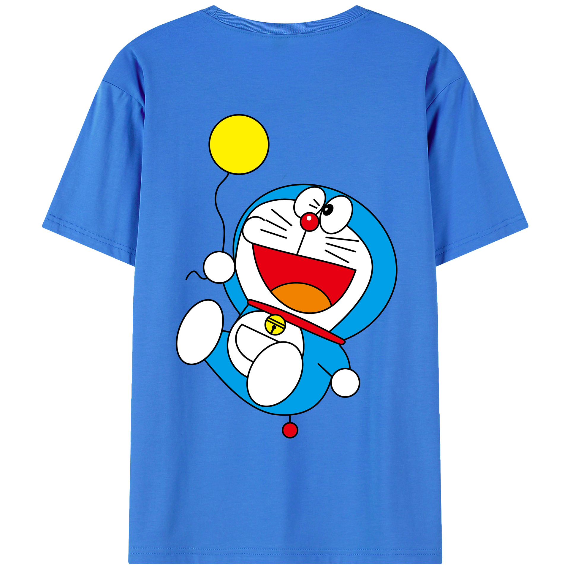 （画像用） ドラえもん Doraemon 綿100％ メンズ半袖Tシャツ（バックプリント） 通気性