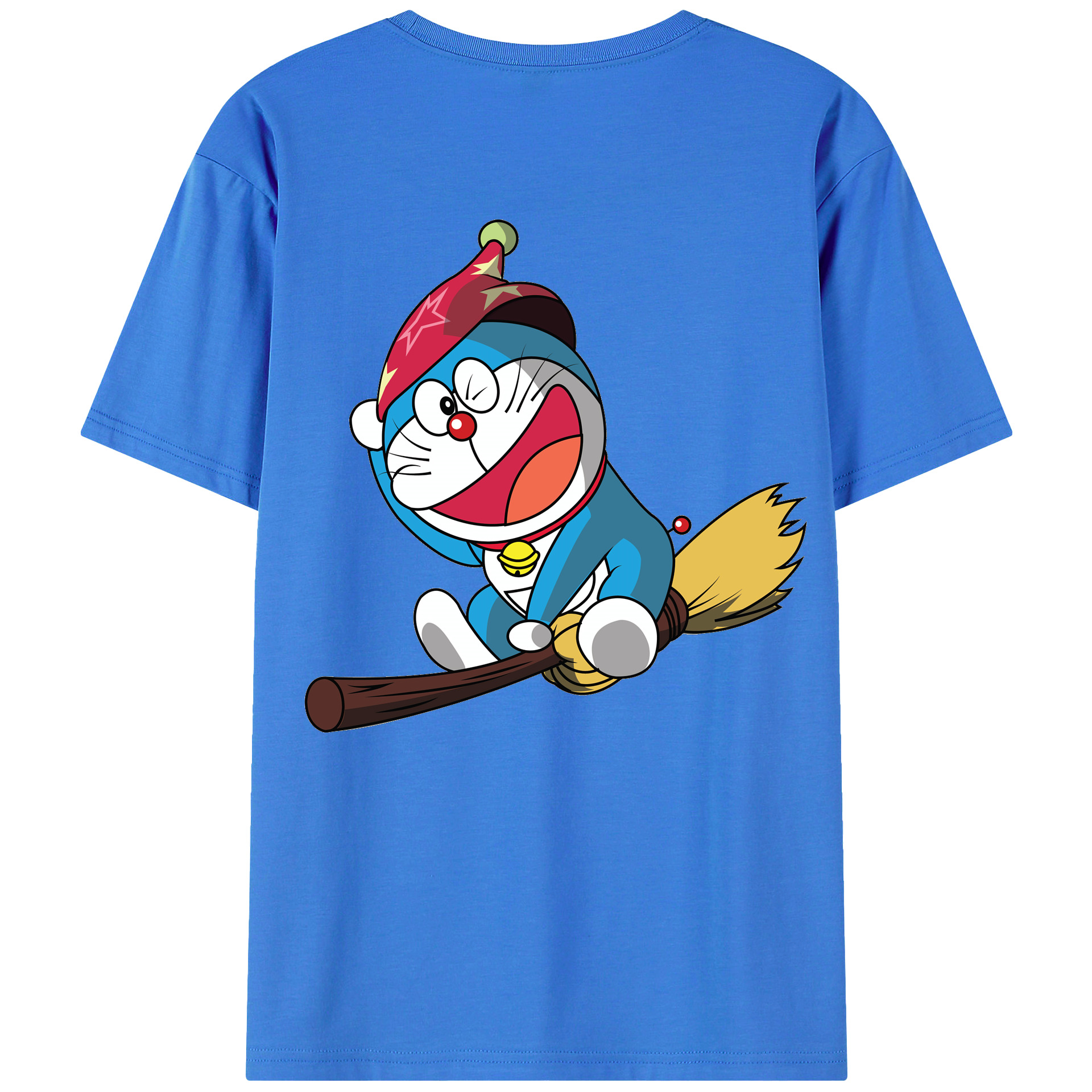 （画像用） ドラえもん Doraemon 綿100％ メンズ半袖Tシャツ（バックプリント） 通気性