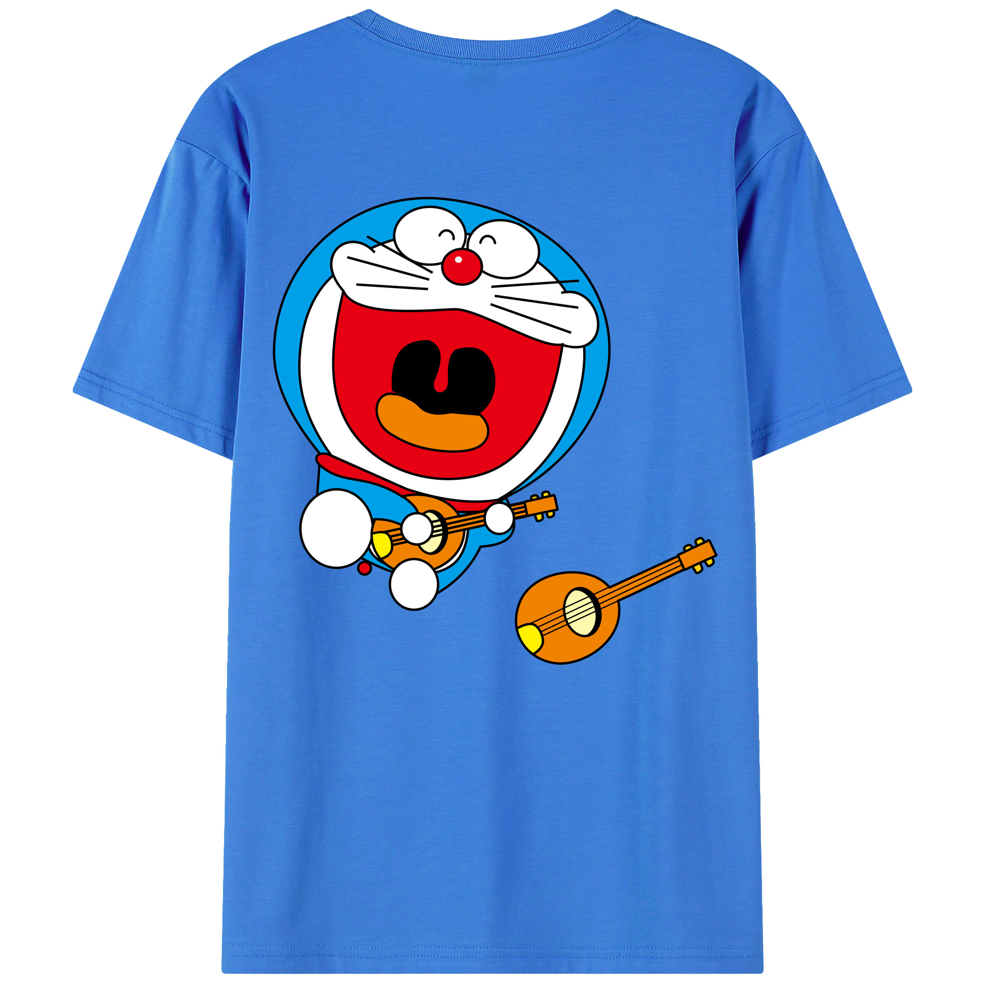 （画像用） ドラえもん Doraemon 綿100％ メンズ半袖Tシャツ（バックプリント） 通気性
