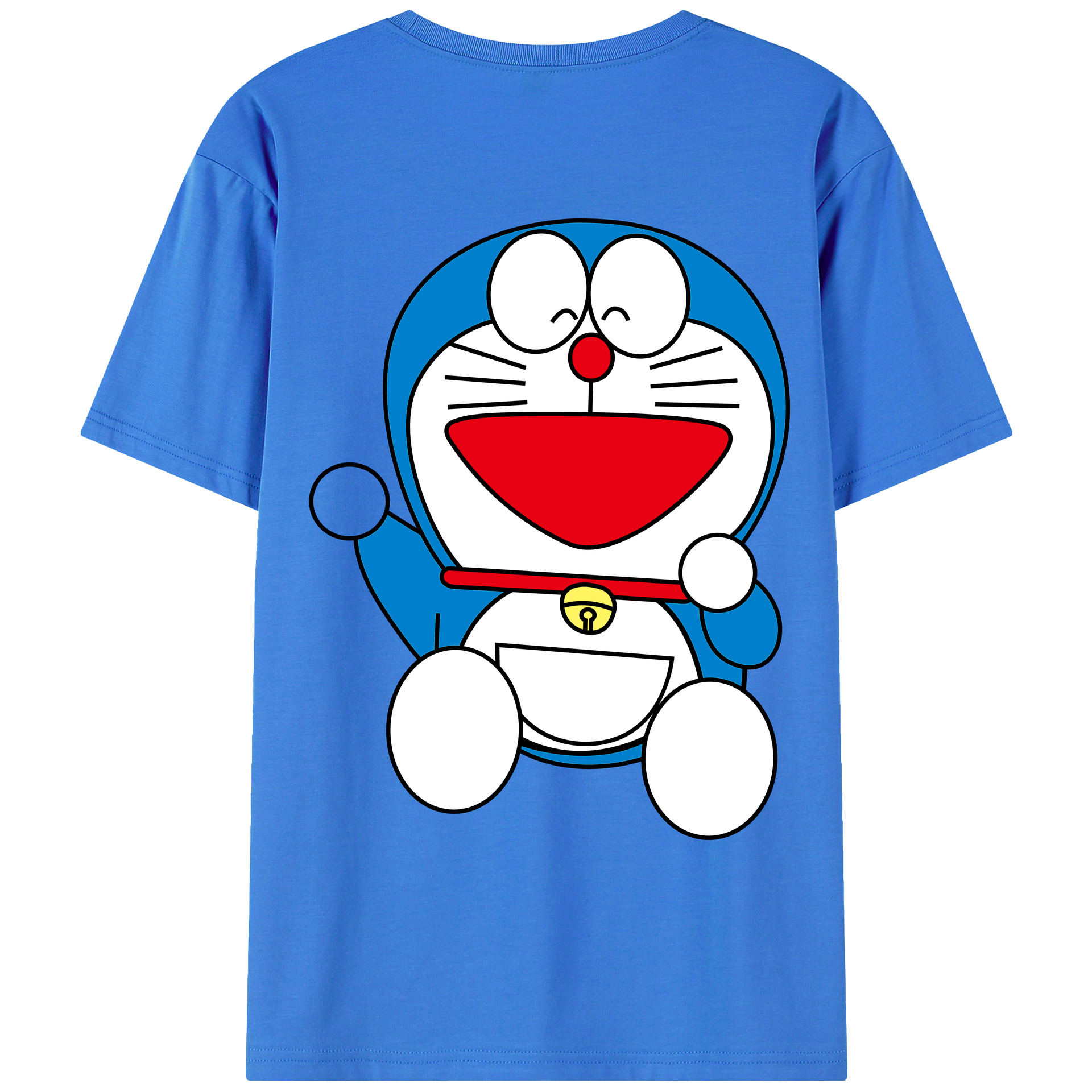 （画像用） ドラえもん Doraemon 綿100％ メンズ半袖Tシャツ（バックプリント） 通気性