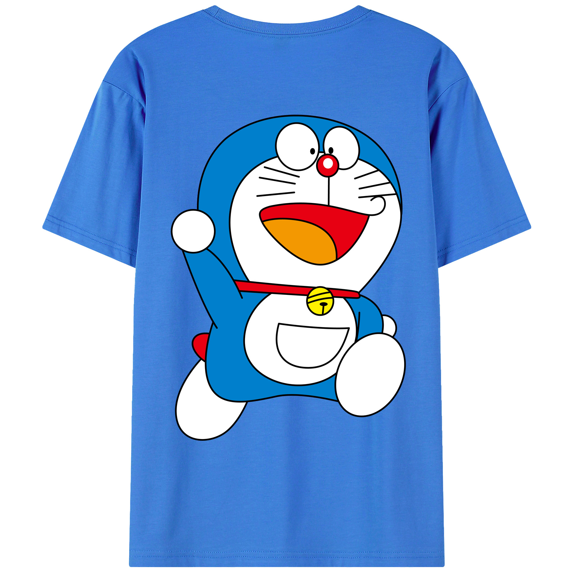 （画像用） ドラえもん Doraemon 綿100％ メンズ半袖Tシャツ（バックプリント） 通気性