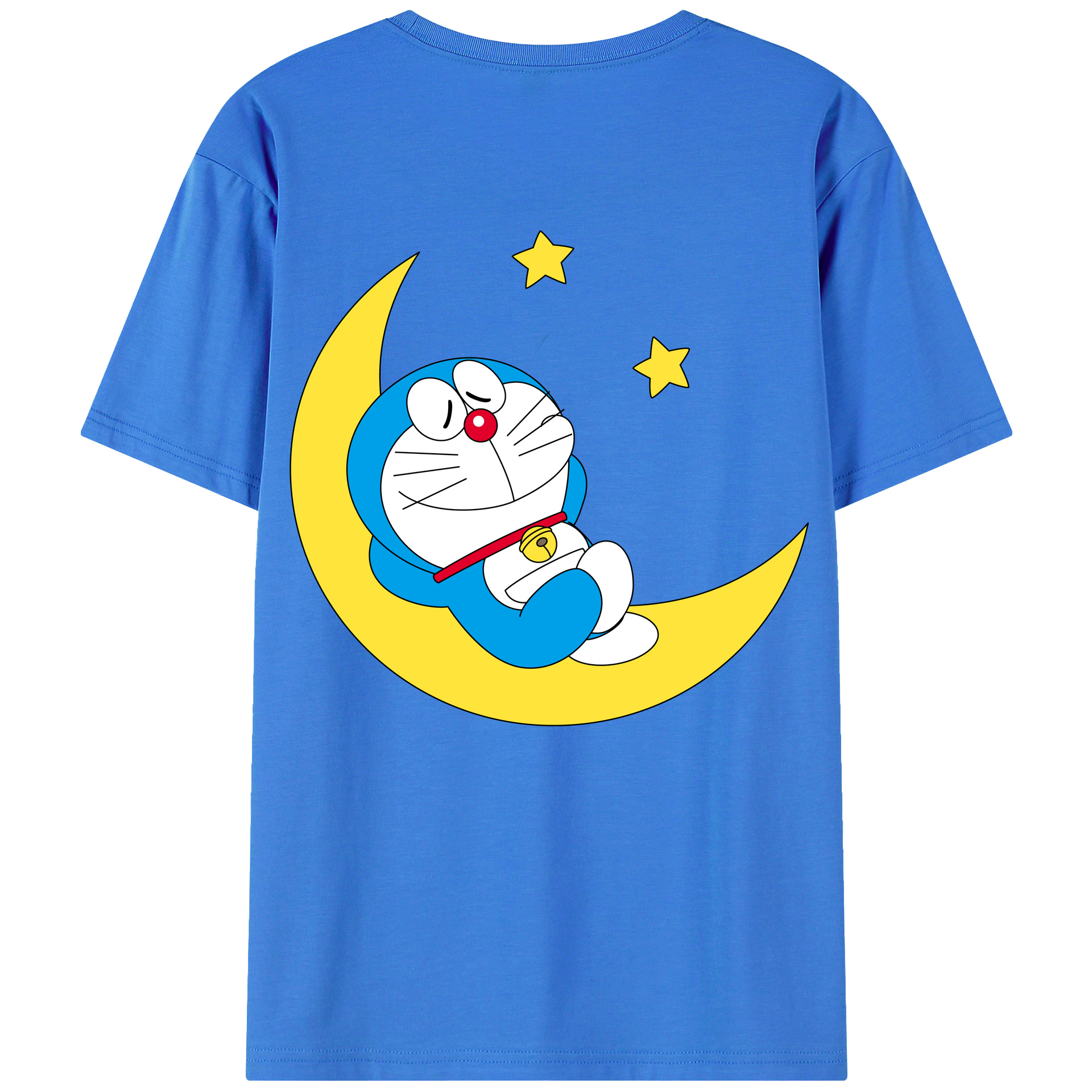 （画像用） ドラえもん Doraemon 綿100％ メンズ半袖Tシャツ（バックプリント） 通気性