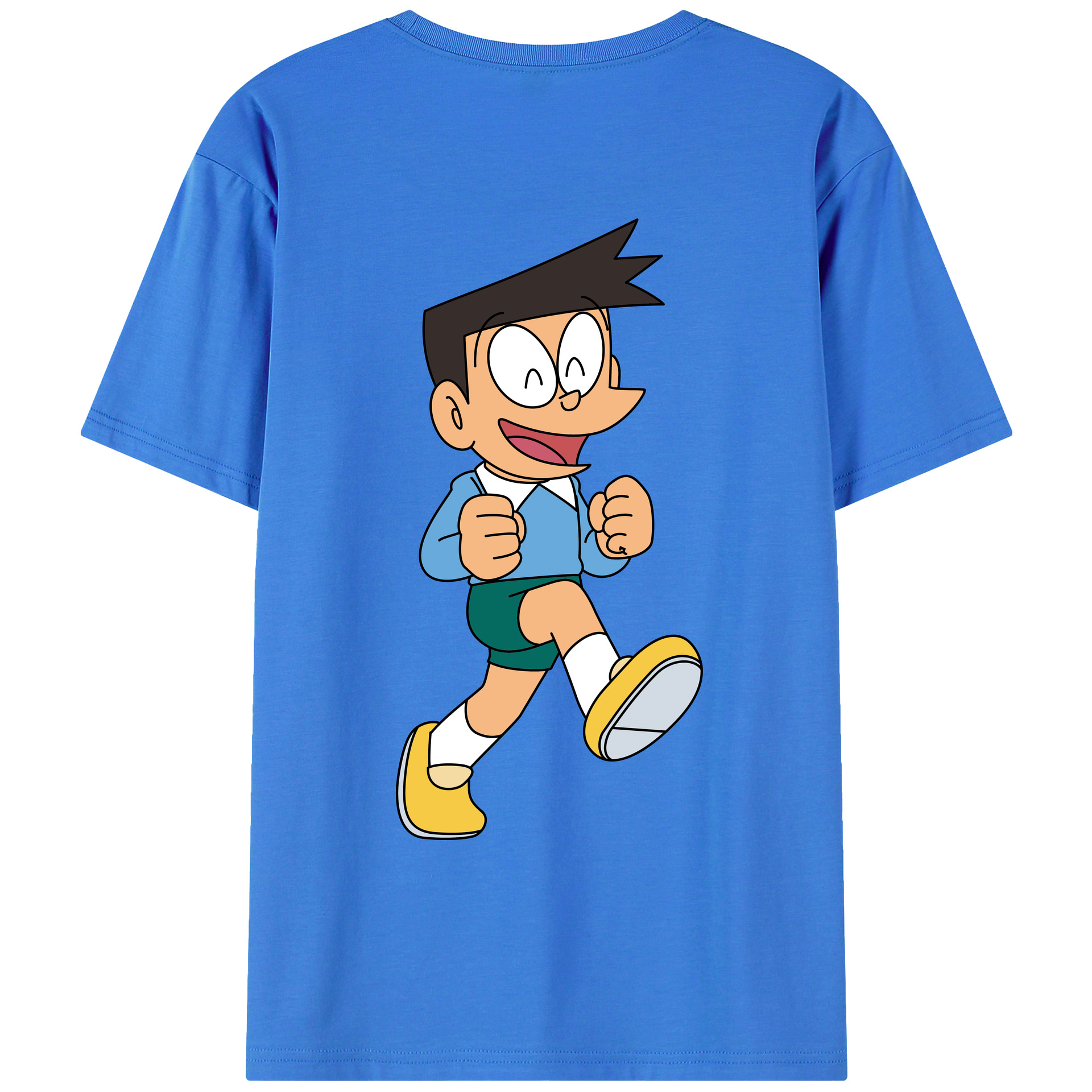 （画像用） ドラえもん 骨川 スネ夫 Doraemon Honekawa Suneo 綿100％ メンズ半袖Tシャツ（バックプリント） 通気性