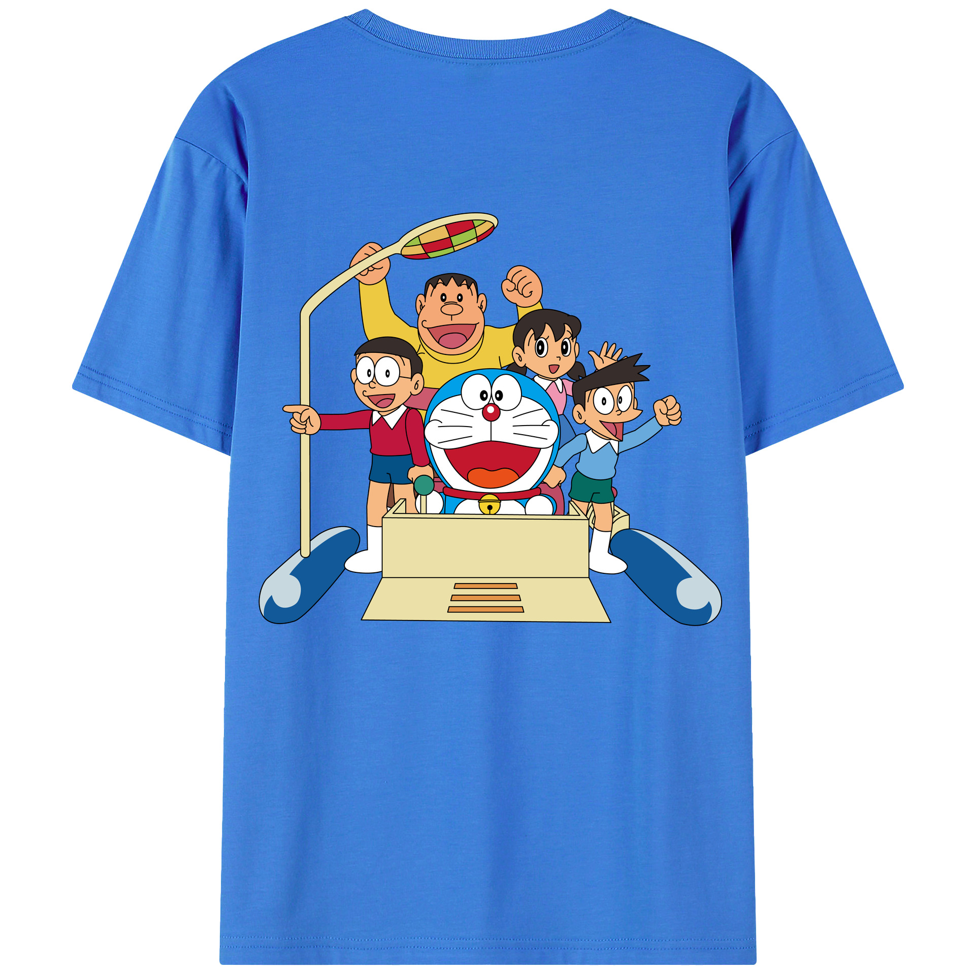 （画像用） ドラえもん 骨川 スネ夫 Doraemon Honekawa Suneo 綿100％ メンズ半袖Tシャツ（バックプリント） 通気性