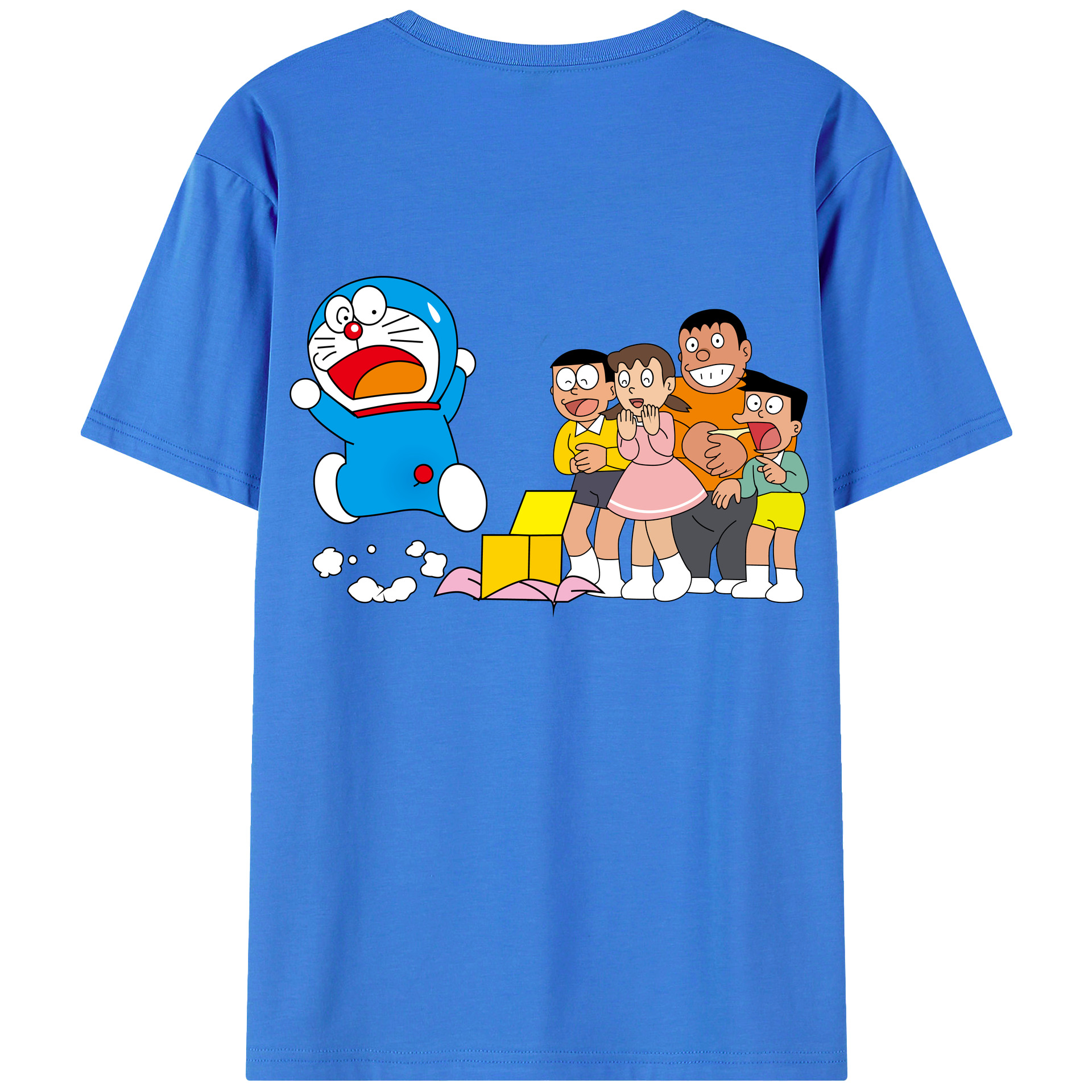 （画像用） ドラえもん 骨川 スネ夫 Doraemon Honekawa Suneo 綿100％ メンズ半袖Tシャツ（バックプリント） 通気性