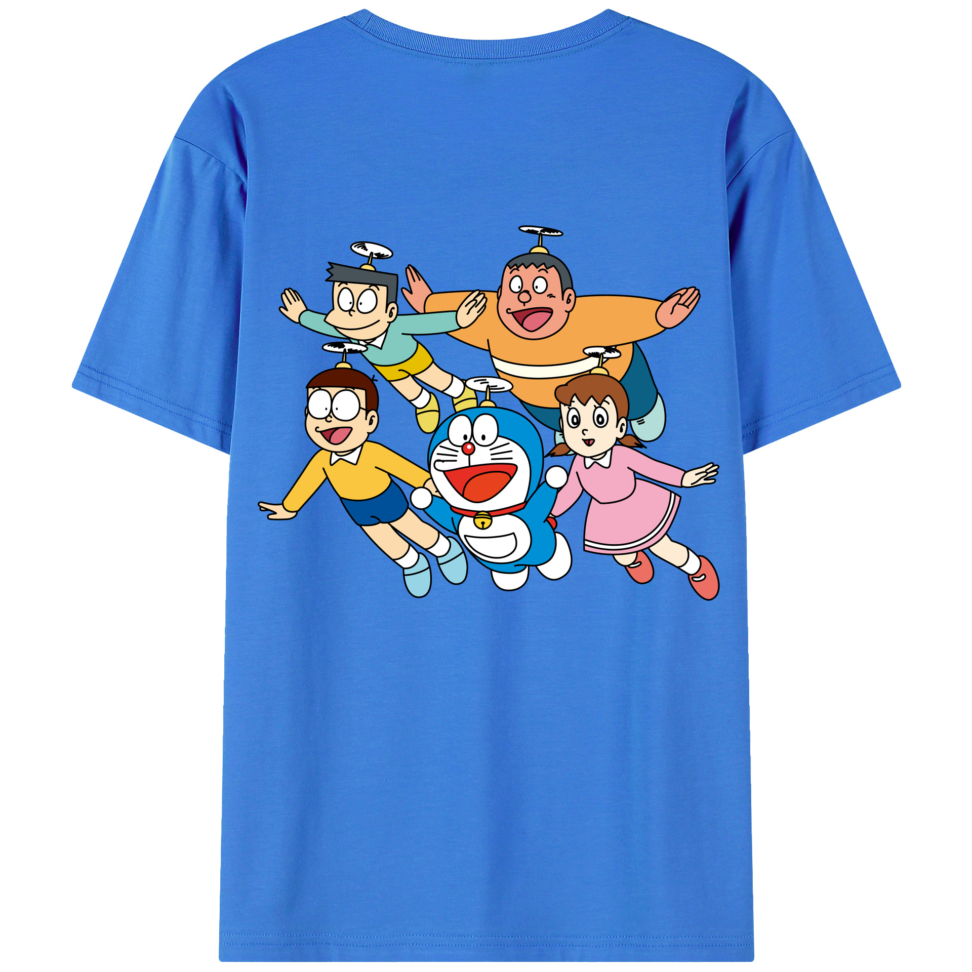 （画像用） ドラえもん 骨川 スネ夫 Doraemon Honekawa Suneo 綿100％ メンズ半袖Tシャツ（バックプリント） 通気性