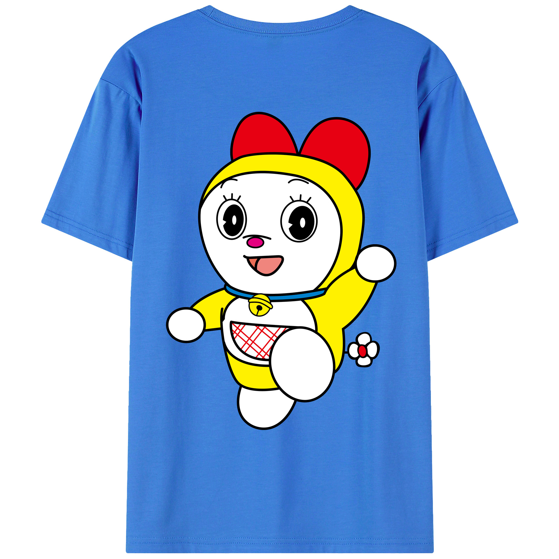 （画像用） ドラえもん ドラミ Doraemon Dorami 綿100％ メンズ半袖Tシャツ（バックプリント） 通気性