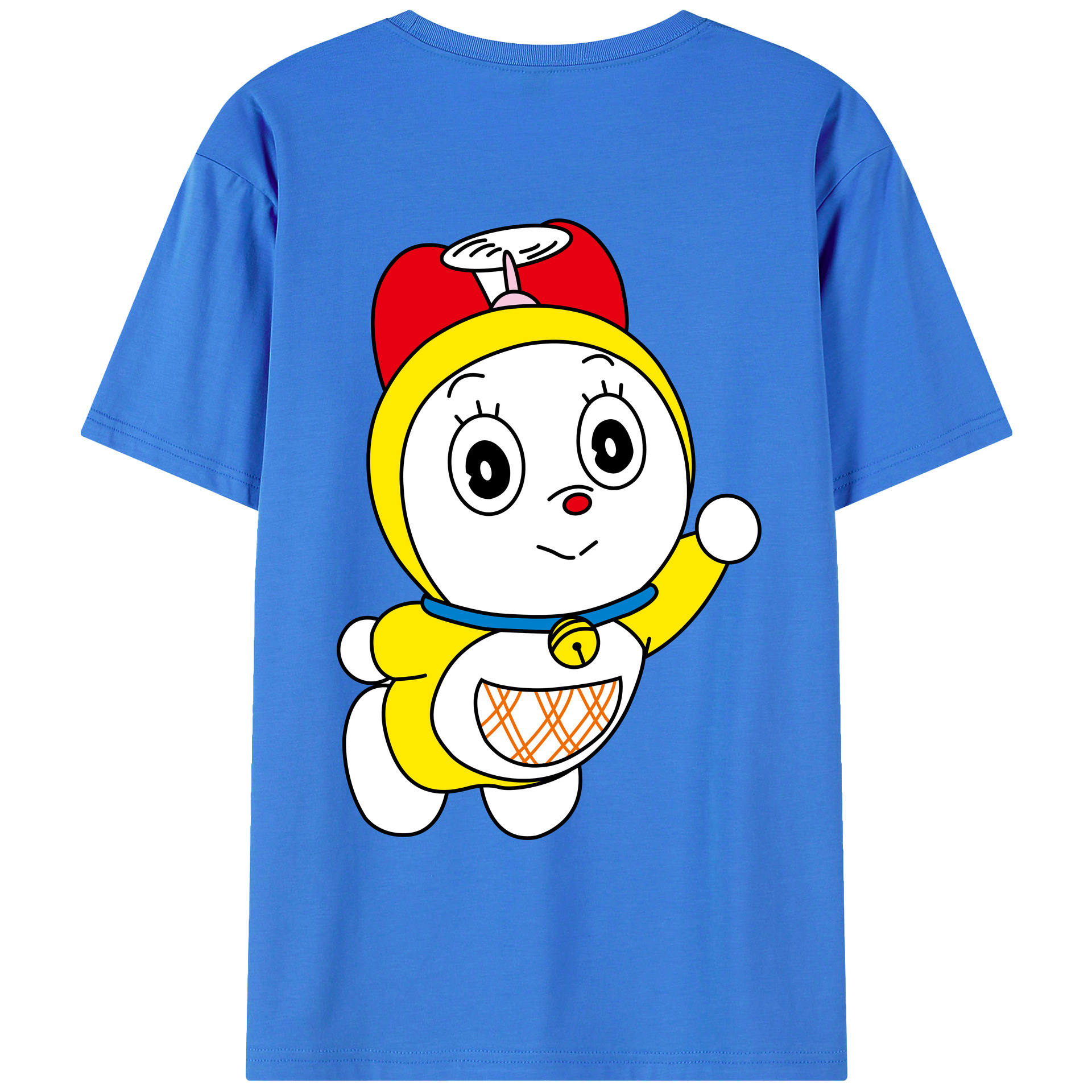 （画像用） ドラえもん ドラミ Doraemon Dorami 綿100％ メンズ半袖Tシャツ（バックプリント） 通気性