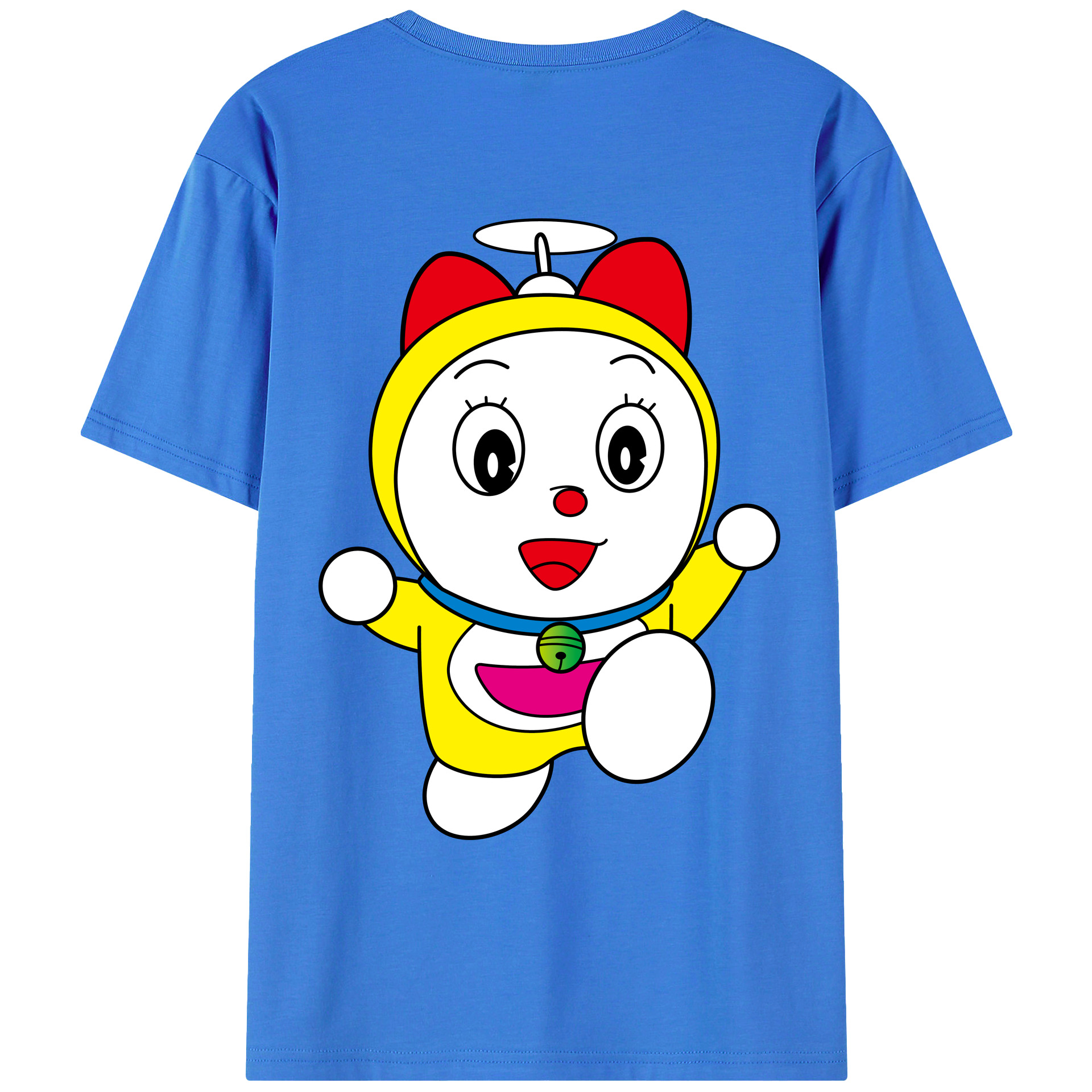 （画像用） ドラえもん ドラミ Doraemon Dorami 綿100％ メンズ半袖Tシャツ（バックプリント） 通気性