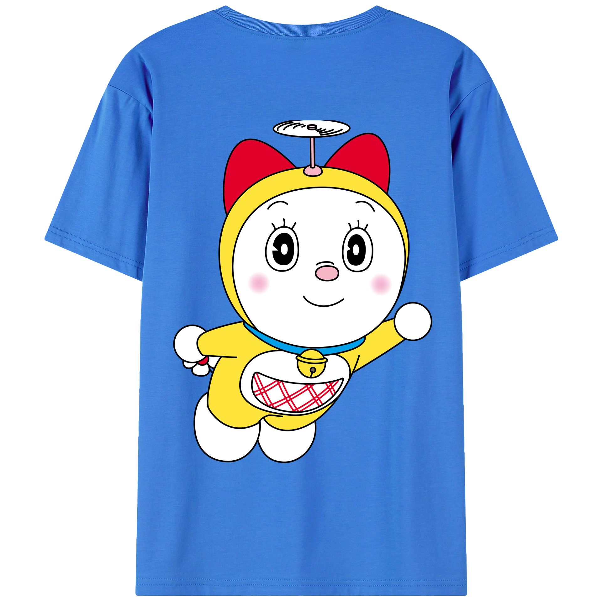 （画像用） ドラえもん ドラミ Doraemon Dorami 綿100％ メンズ半袖Tシャツ（バックプリント） 通気性