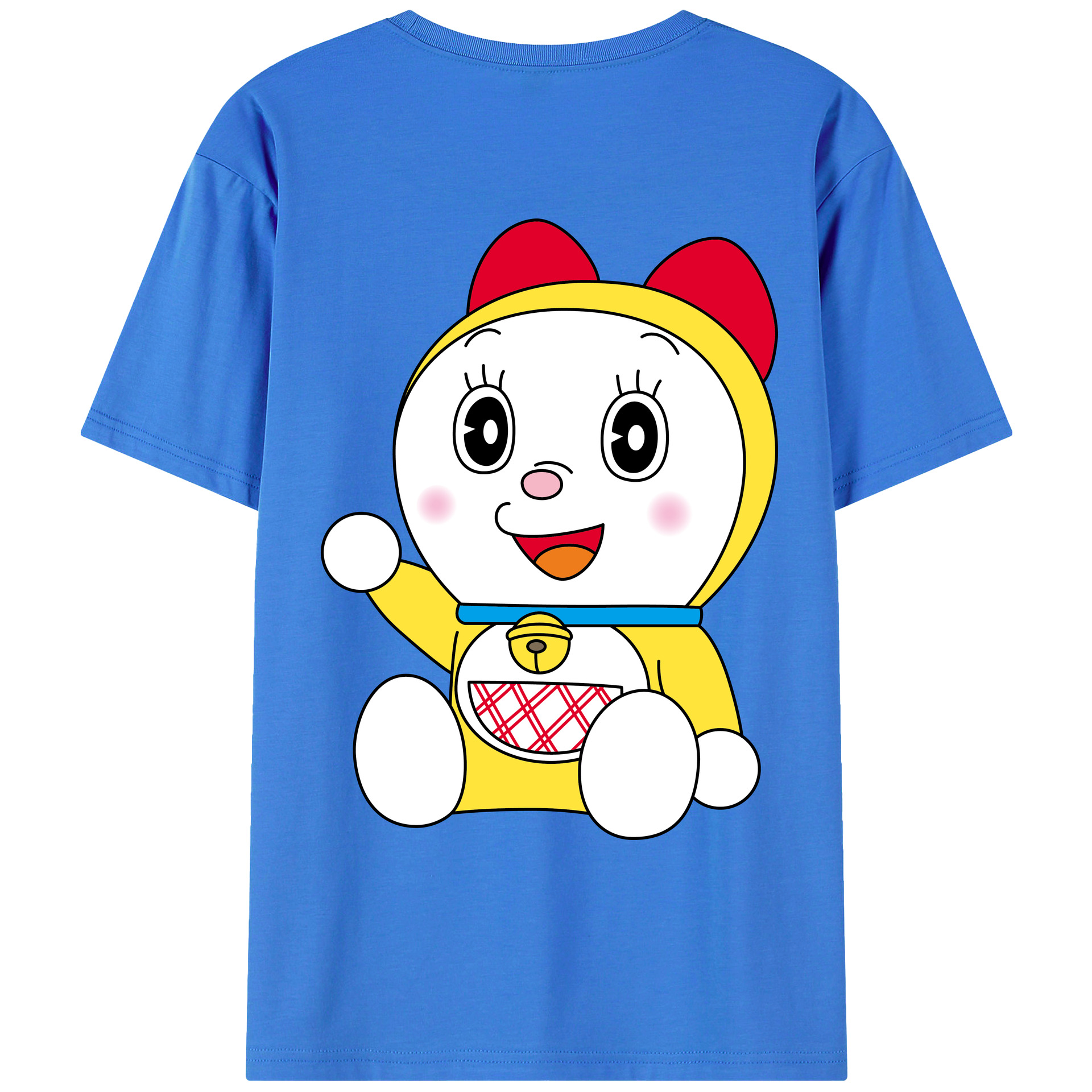 （画像用） ドラえもん ドラミ Doraemon Dorami 綿100％ メンズ半袖Tシャツ（バックプリント） 通気性