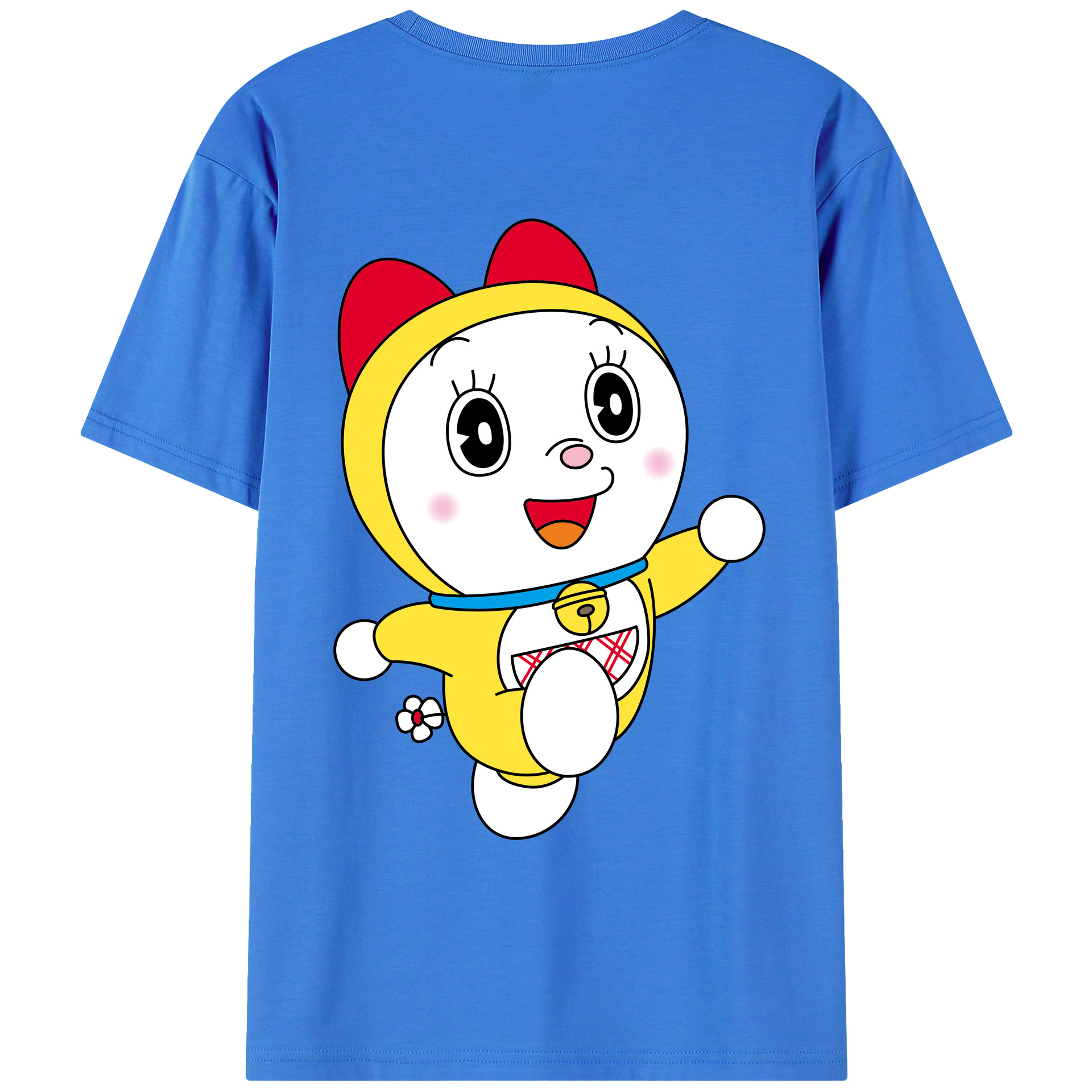 （画像用） ドラえもん ドラミ Doraemon Dorami 綿100％ メンズ半袖Tシャツ（バックプリント） 通気性
