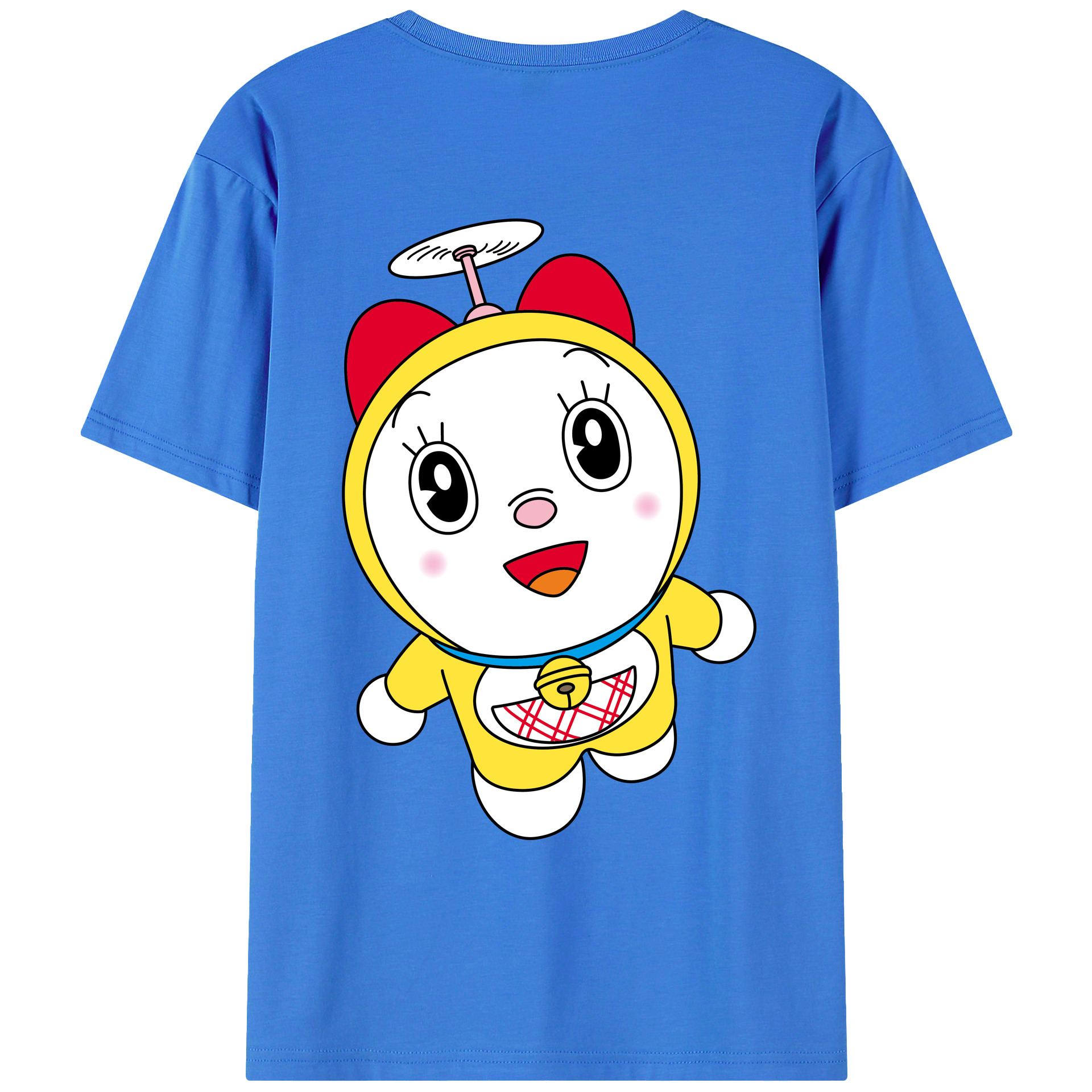 （画像用） ドラえもん ドラミ Doraemon Dorami 綿100％ メンズ半袖Tシャツ（バックプリント） 通気性