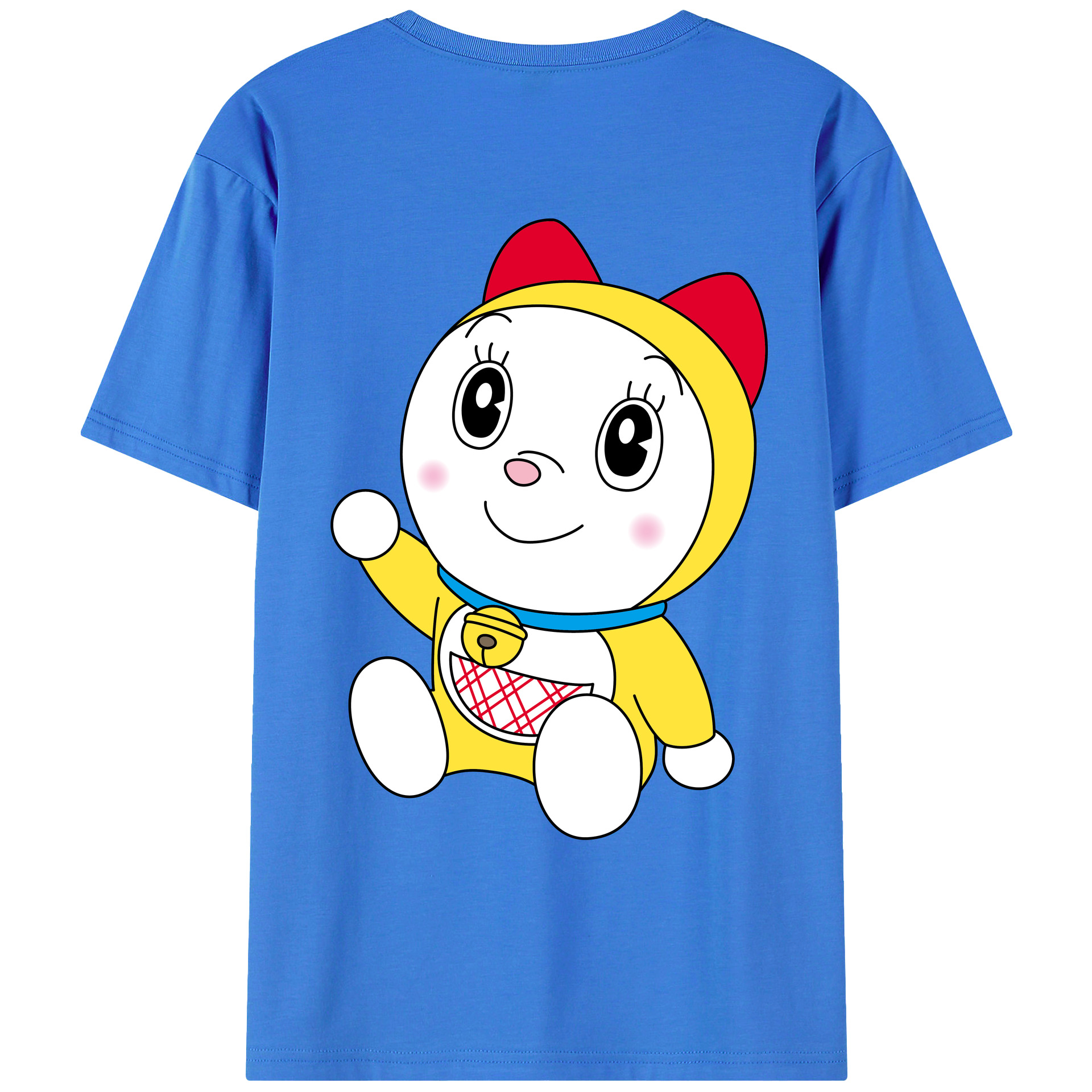（画像用） ドラえもん ドラミ Doraemon Dorami 綿100％ メンズ半袖Tシャツ（バックプリント） 通気性