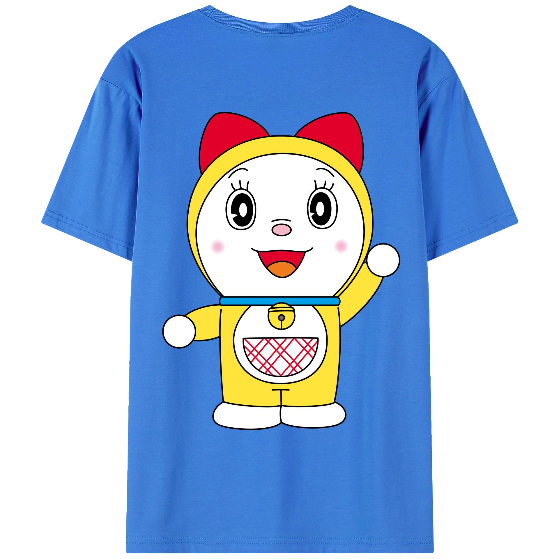（画像用） ドラえもん ドラミ Doraemon Dorami 綿100％ メンズ半袖Tシャツ（バックプリント） 通気性